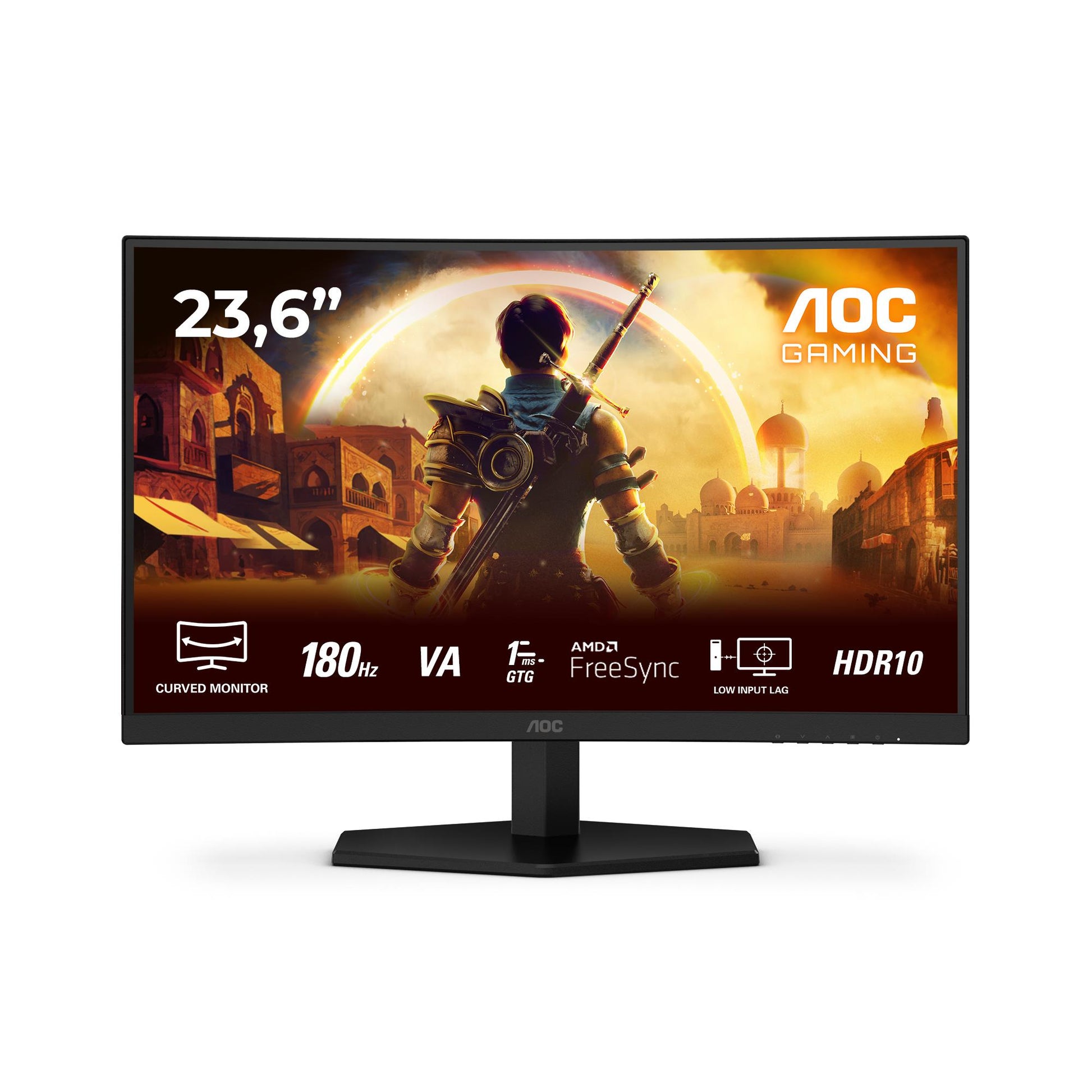 AOC LCD Monitor AOC 23.6 " 1920 X 1080 Pixels Full HD Native Aspect Ratio 16:9 LED Curved