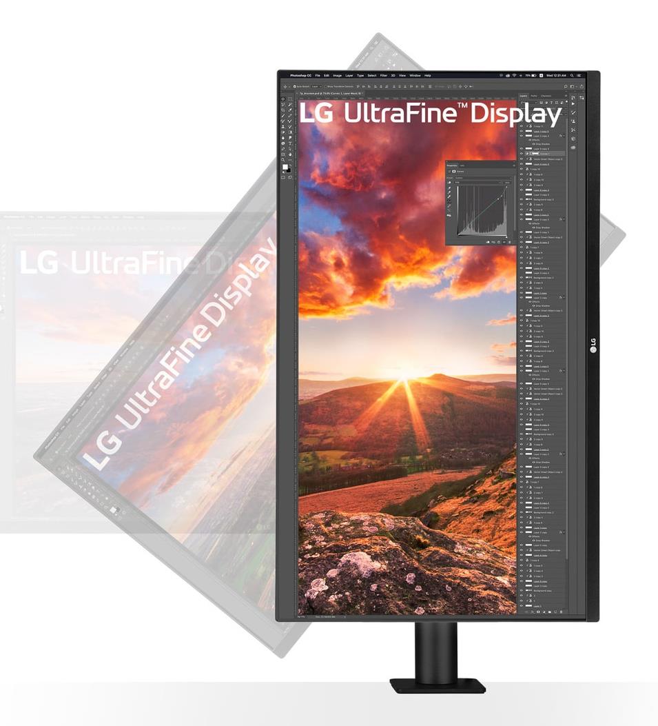 LG LCD Monitor LG 31.5" Panel IPS 3840X2160 16:9 60Hz 5 Ms Speakers Swivel Pivot Height Adjustable Tilt Colour Black