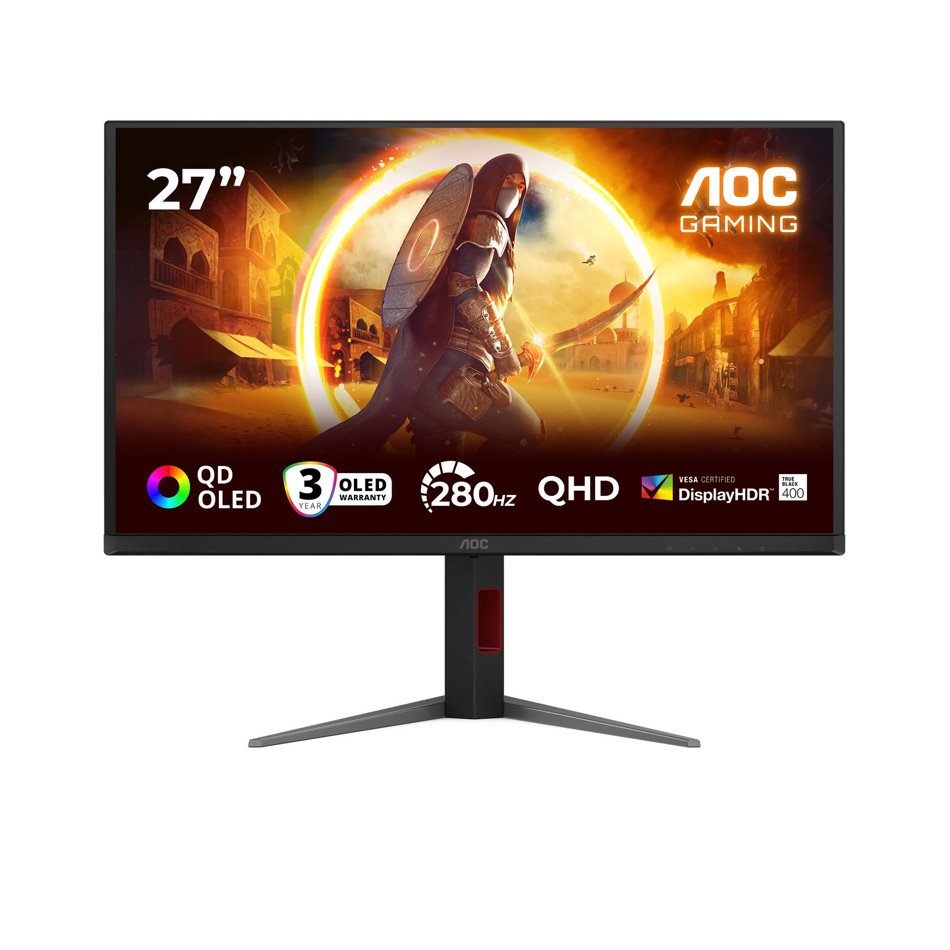 AOC LCD Monitor AOC 27 " 2560 X 1440 Pixels Quad HD Native Aspect Ratio 16:9 QD-OLED Flat