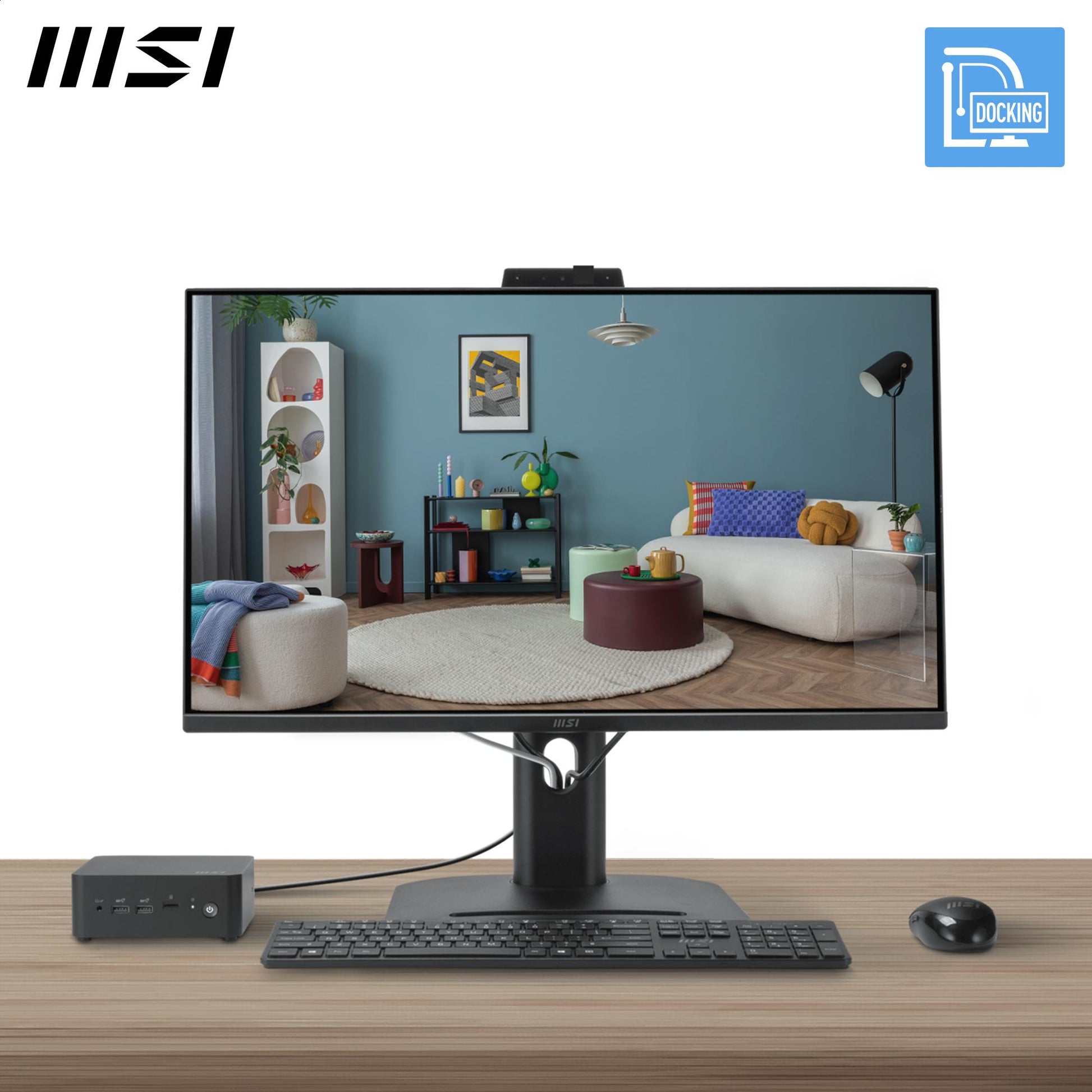 MSI LCD Monitor MSI Pro MP275QPDG 27" Business Swivel Pivot Height Adjustable Tilt Matte Panel IPS 2560X1440 16:9 100Hz 5 Ms Speakers