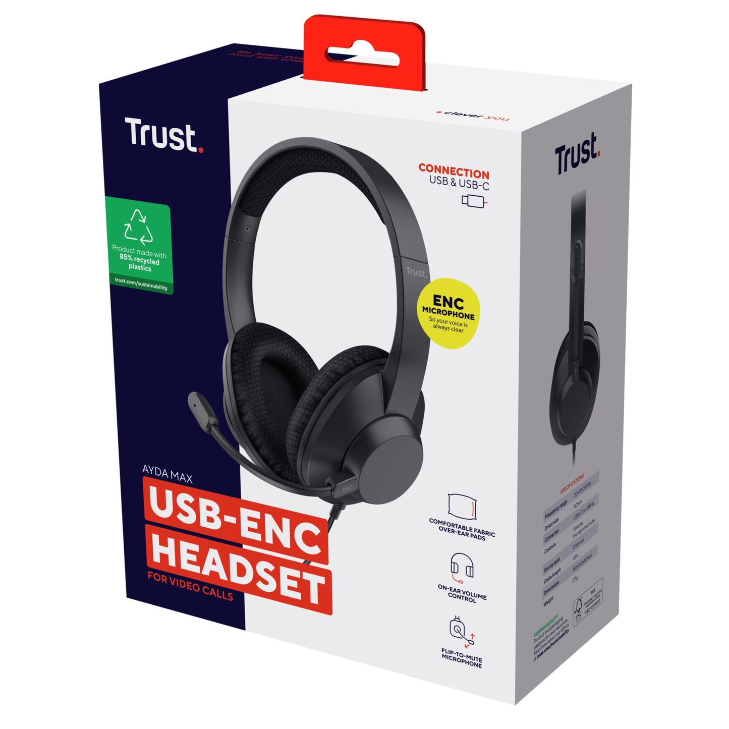Trust Headset Ayda MAX USB-C - 25462