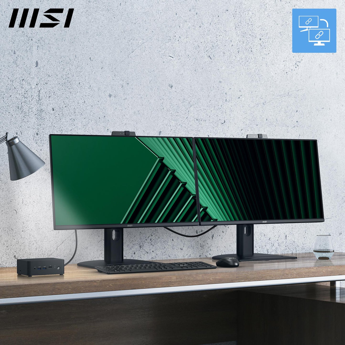 MSI LCD Monitor MSI Pro MP275QPDG 27" Business Swivel Pivot Height Adjustable Tilt Matte Panel IPS 2560X1440 16:9 100Hz 5 Ms Speakers