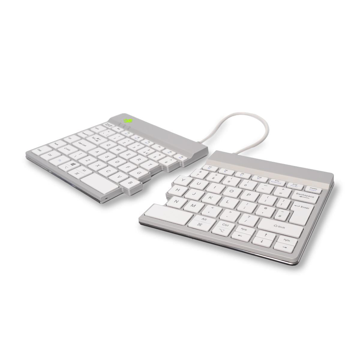 R-GO Tools Keyboard Wireless Split Break - White