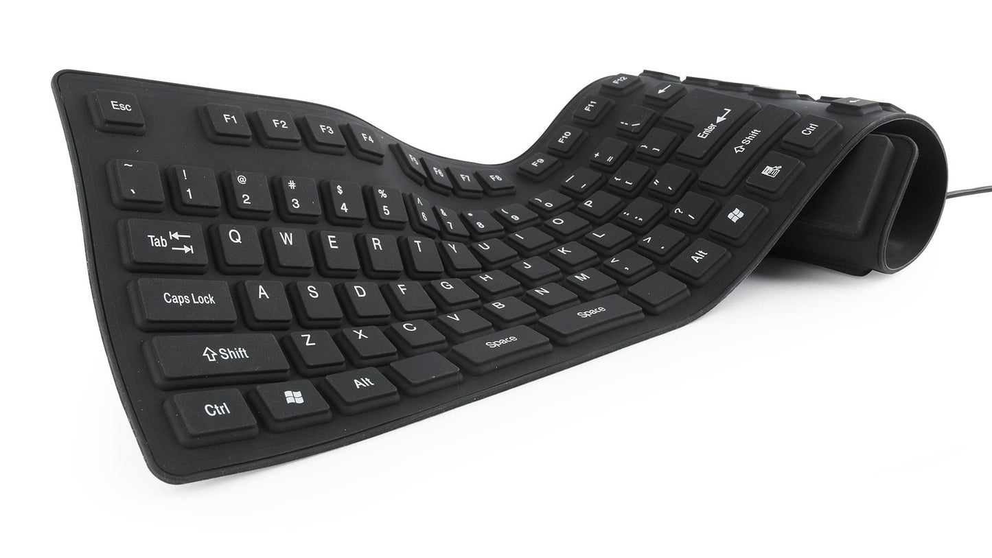 Gembird Keyboard Flexible USB English - Black
