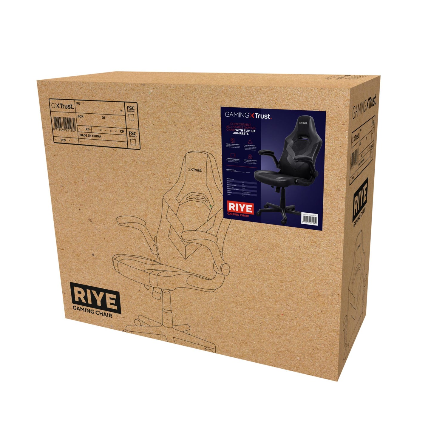 Trust Gaming Chair GXT 703 Riye - Black