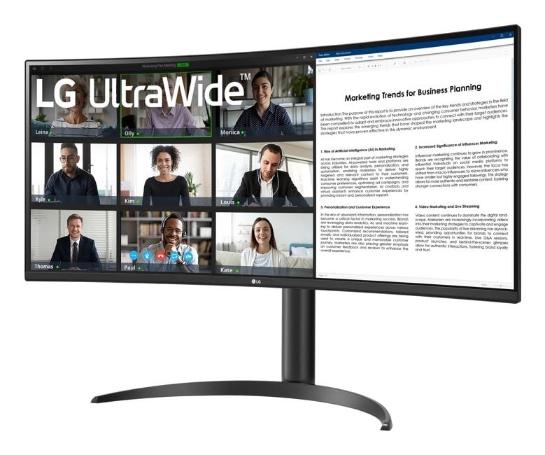 LG LCD Monitor LG 34WR55QK-B 34" Business - Curved
