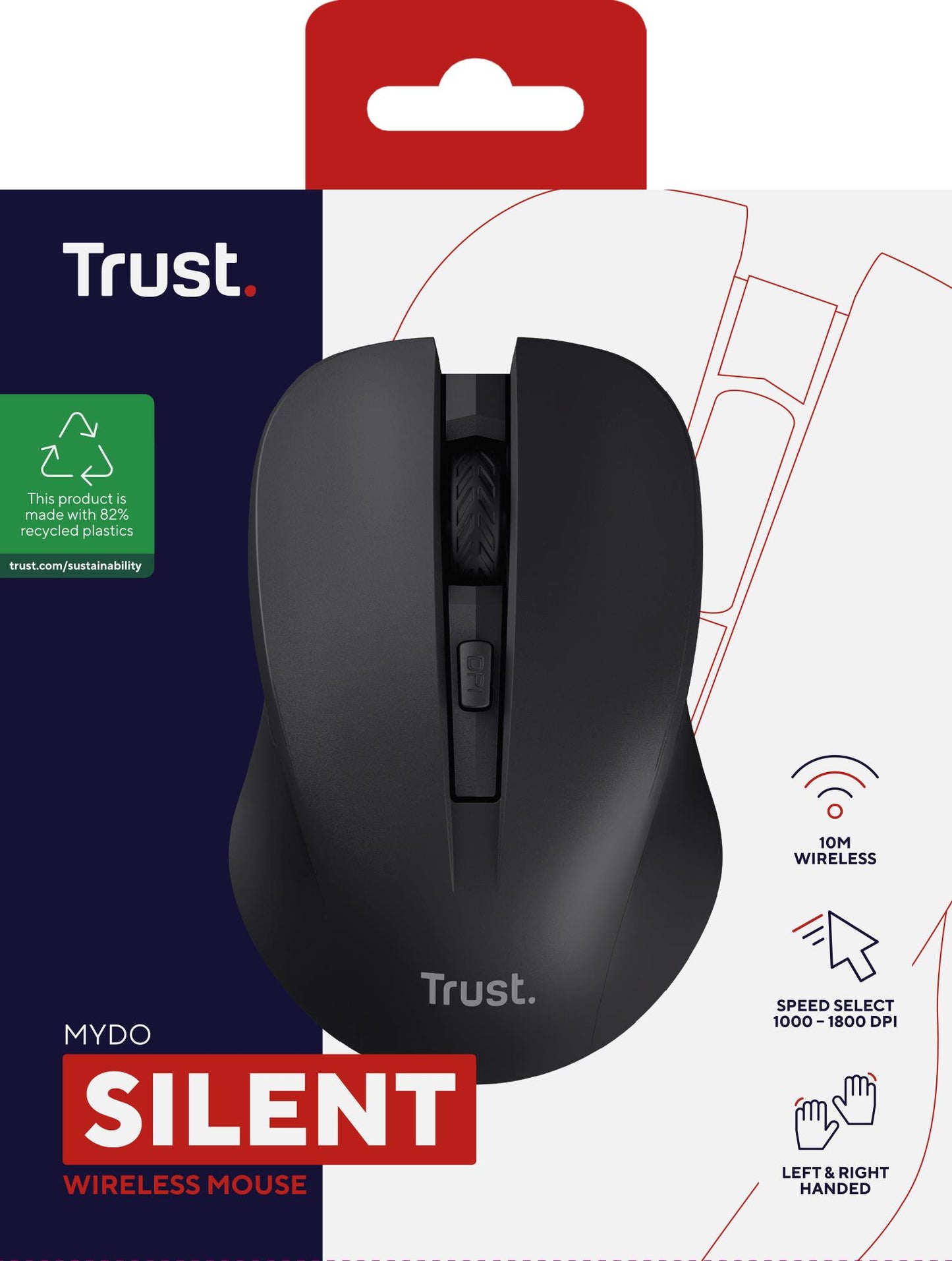 Trust Mouse USB Optical Wireless Black - Mydo