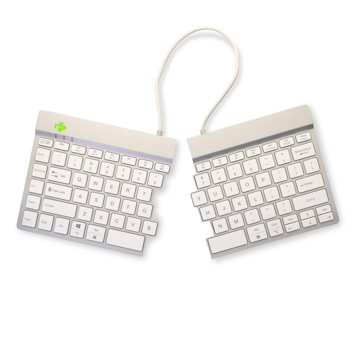R-GO Tools Keyboard Wireless Compact Break - White