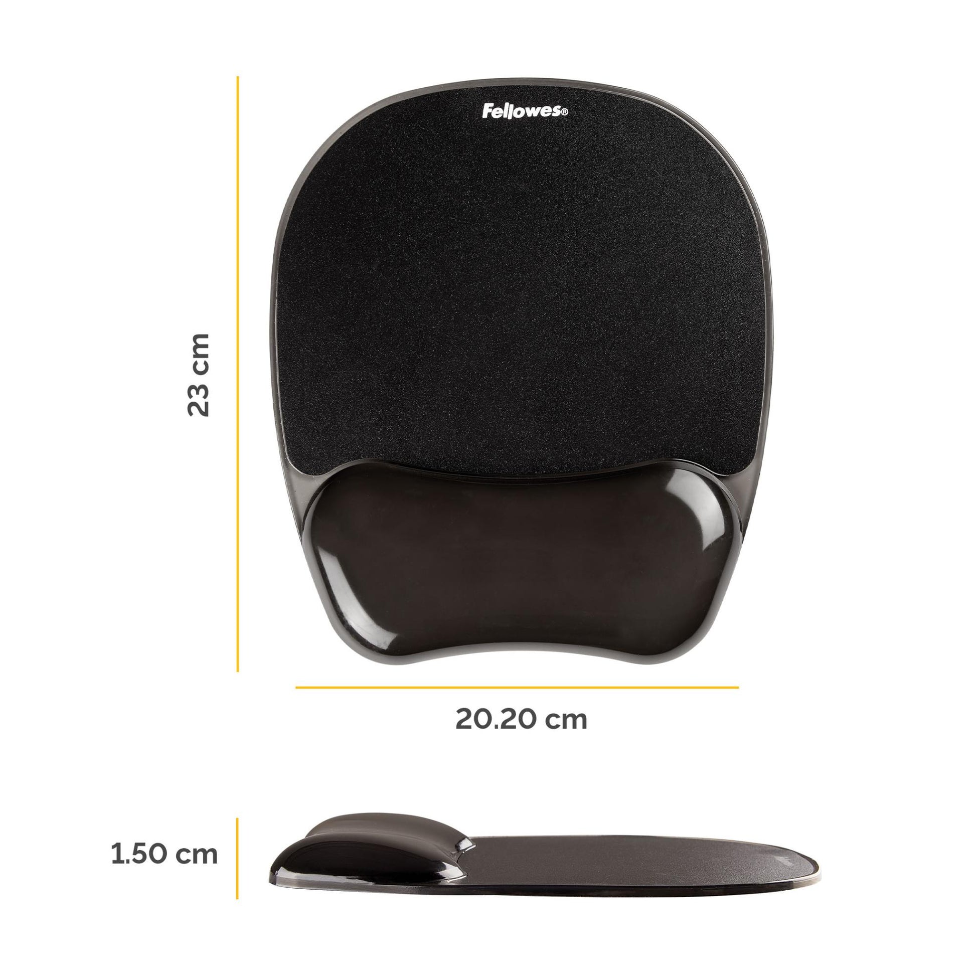 Fellowes Mouse Pad Crystal GEL - Black