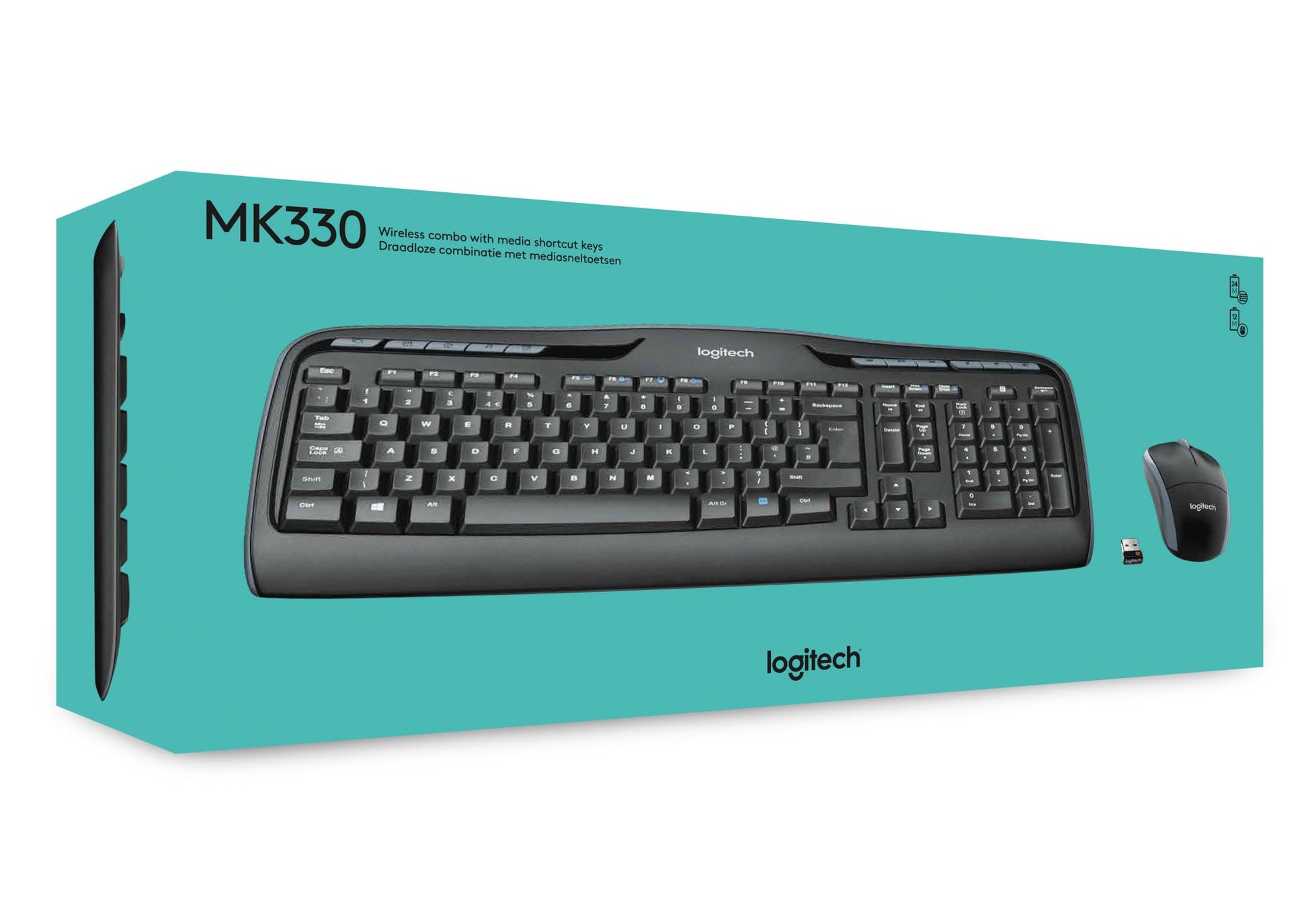 Logitech Keyboard + Mouse Combo MK330 - English