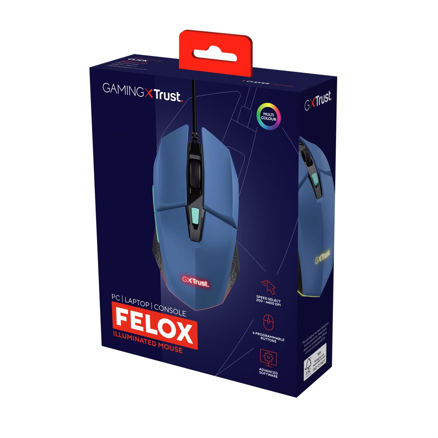Trust Mouse USB Optical Blue - GXT109B