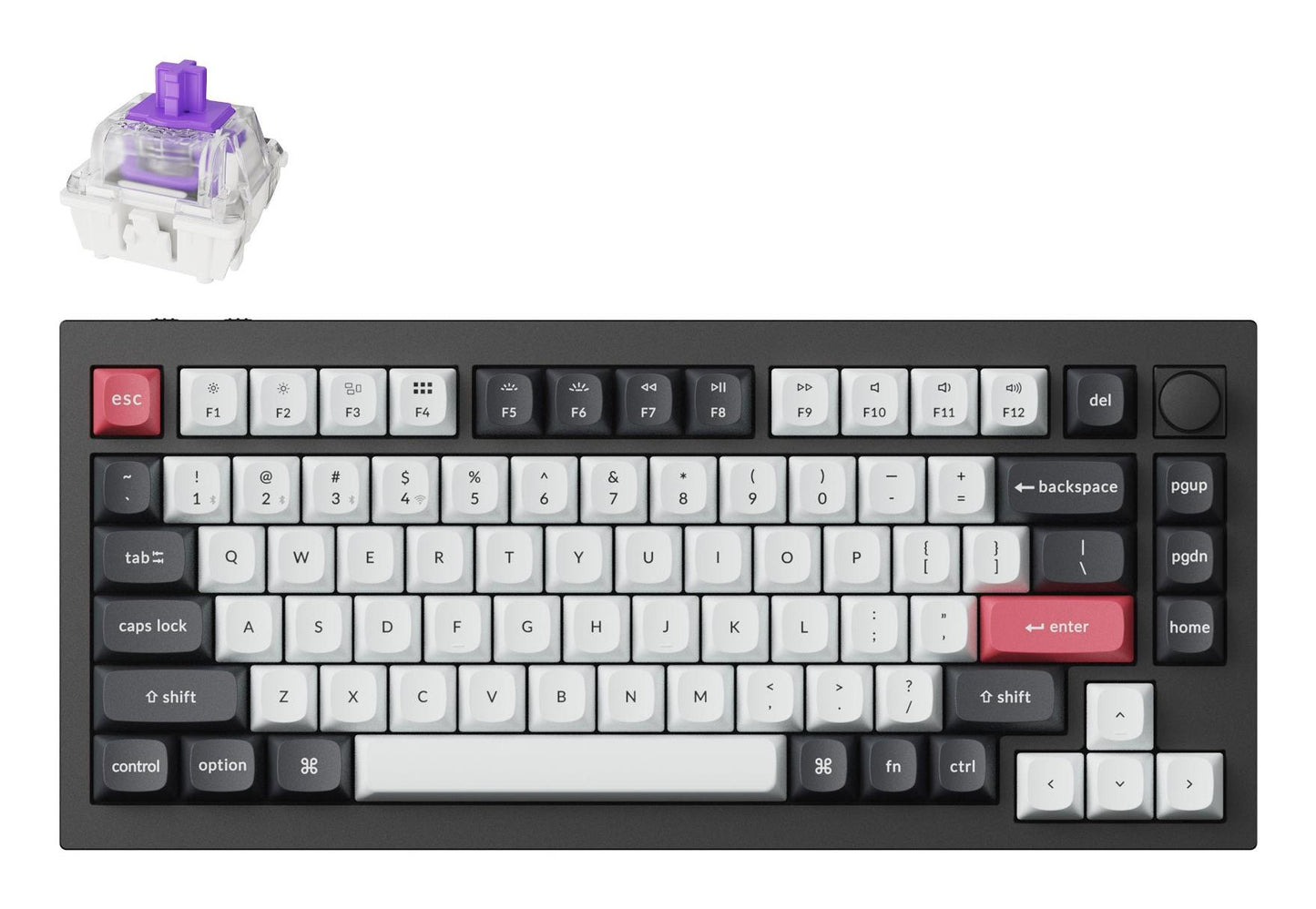 Keychron Keyboard Wireless Q1 HE RGB - Carbon