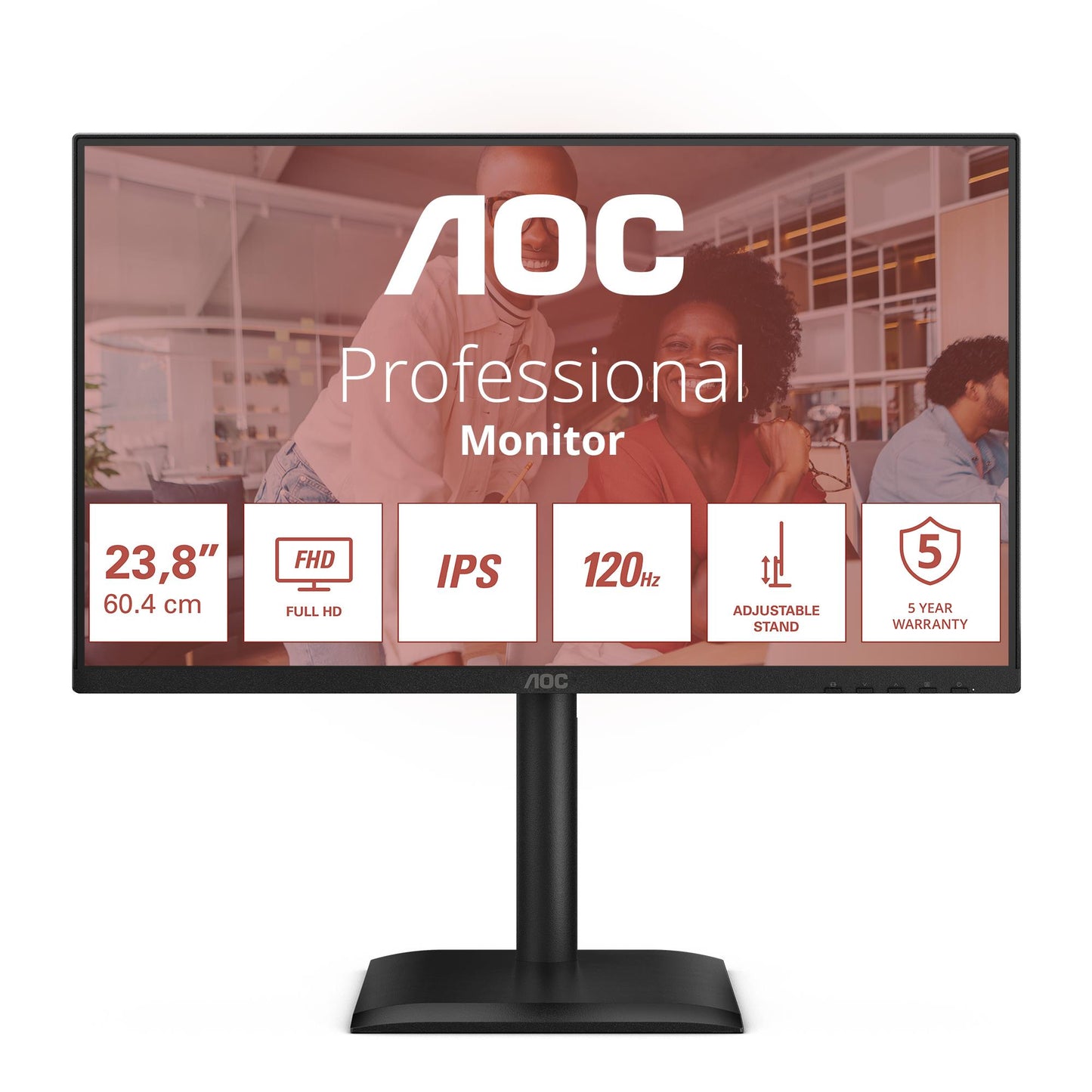 AOC LCD Monitor AOC 60.5 Cm (23.8") 1920 X 1080 Pixels Full HD Native Aspect Ratio 16:9 LED Flat