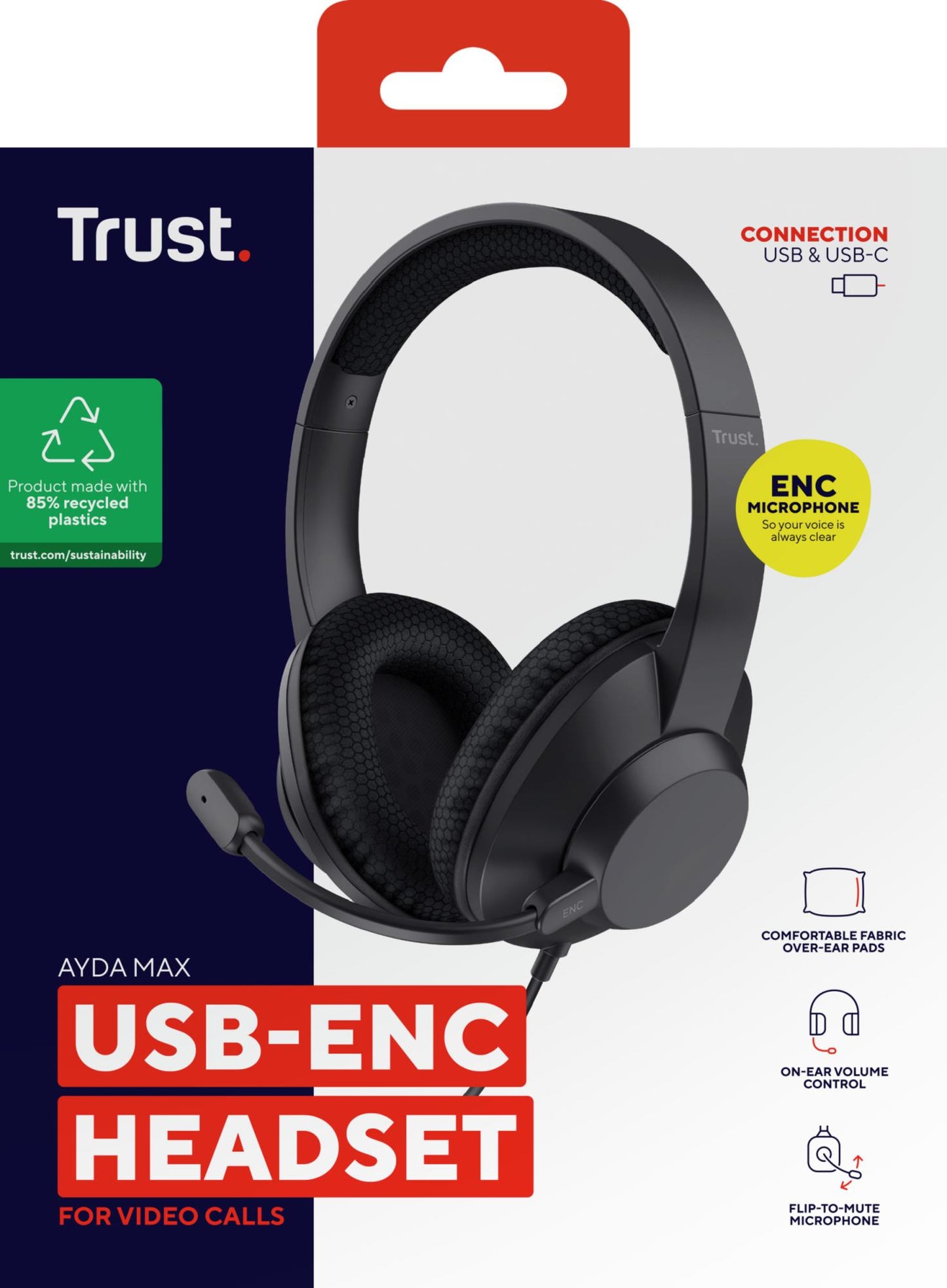 Trust Headset Ayda MAX USB-C - 25462