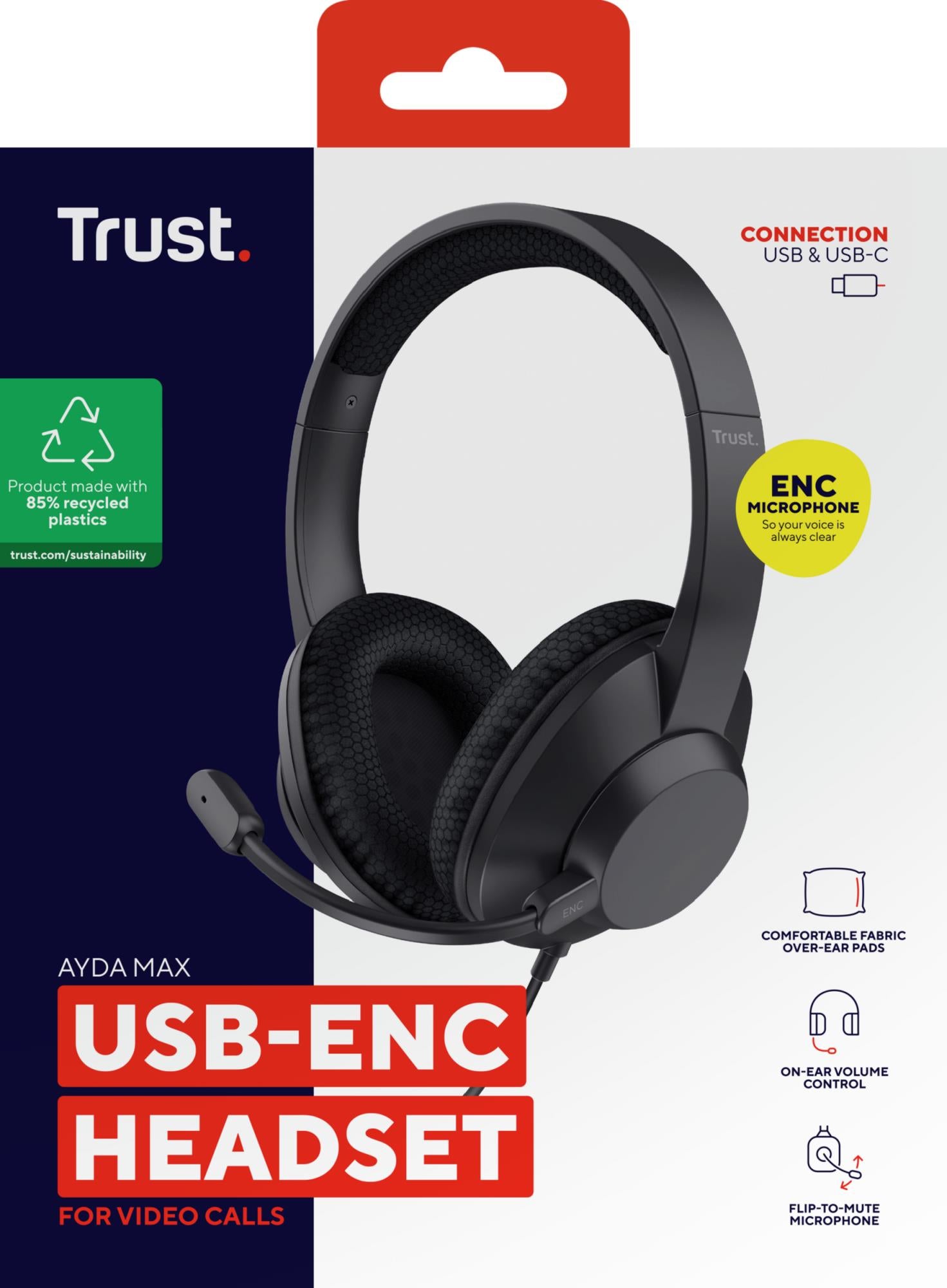 Trust Headset Ayda MAX USB-C - 25462