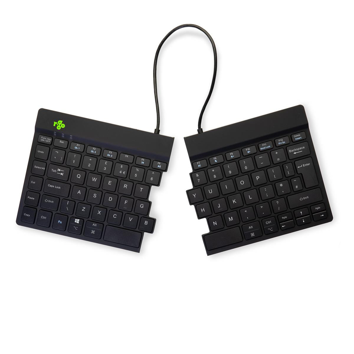 R-GO Tools Keyboard Wireless Compact Break - Black