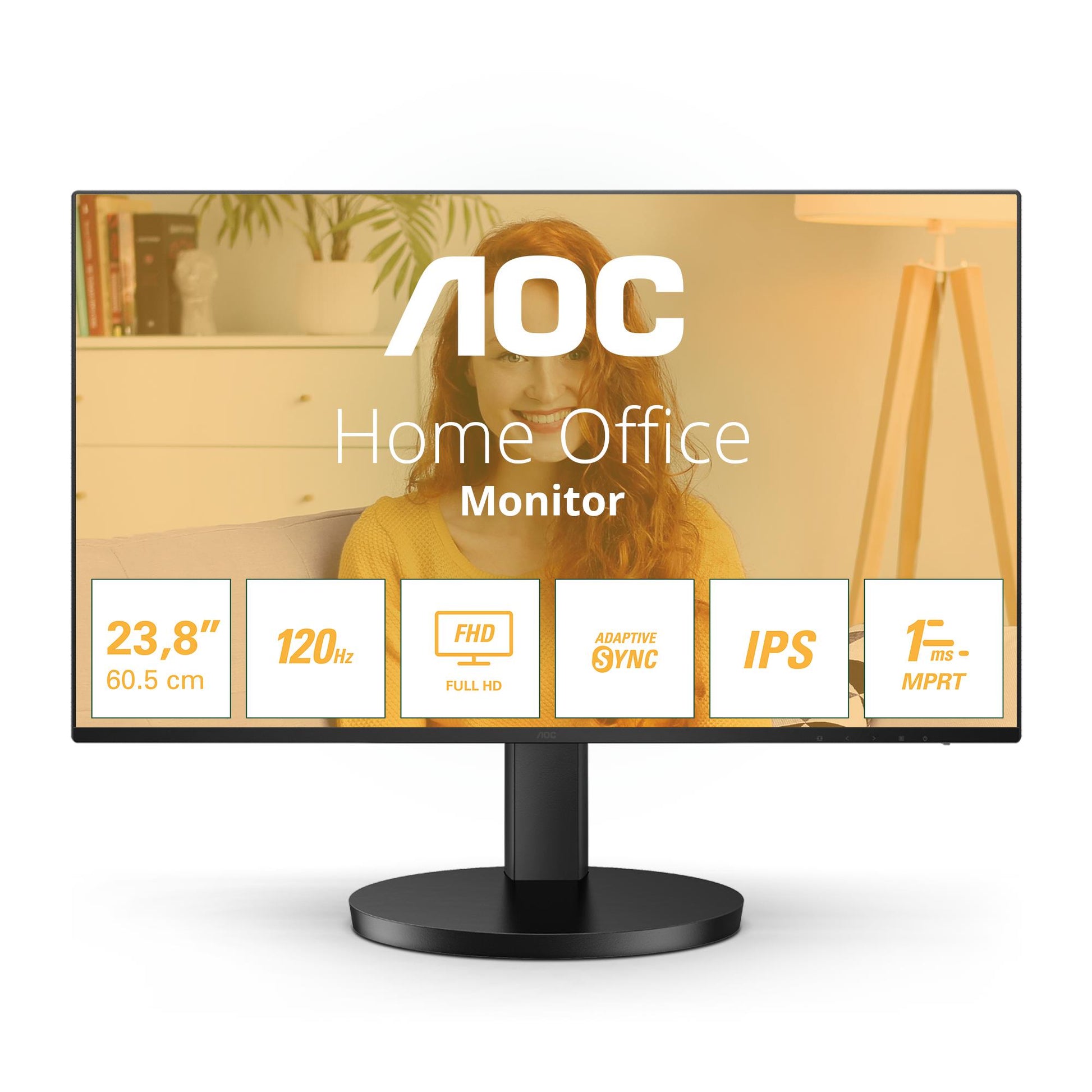 AOC LCD Monitor AOC 24B3HA2 24" Panel IPS 1920X1080 16:9 100 Hz Matte 4 Ms Speakers Colour Black