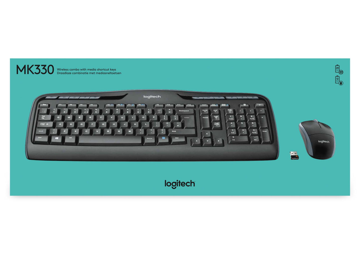 Logitech Keyboard + Mouse Combo MK330 - English
