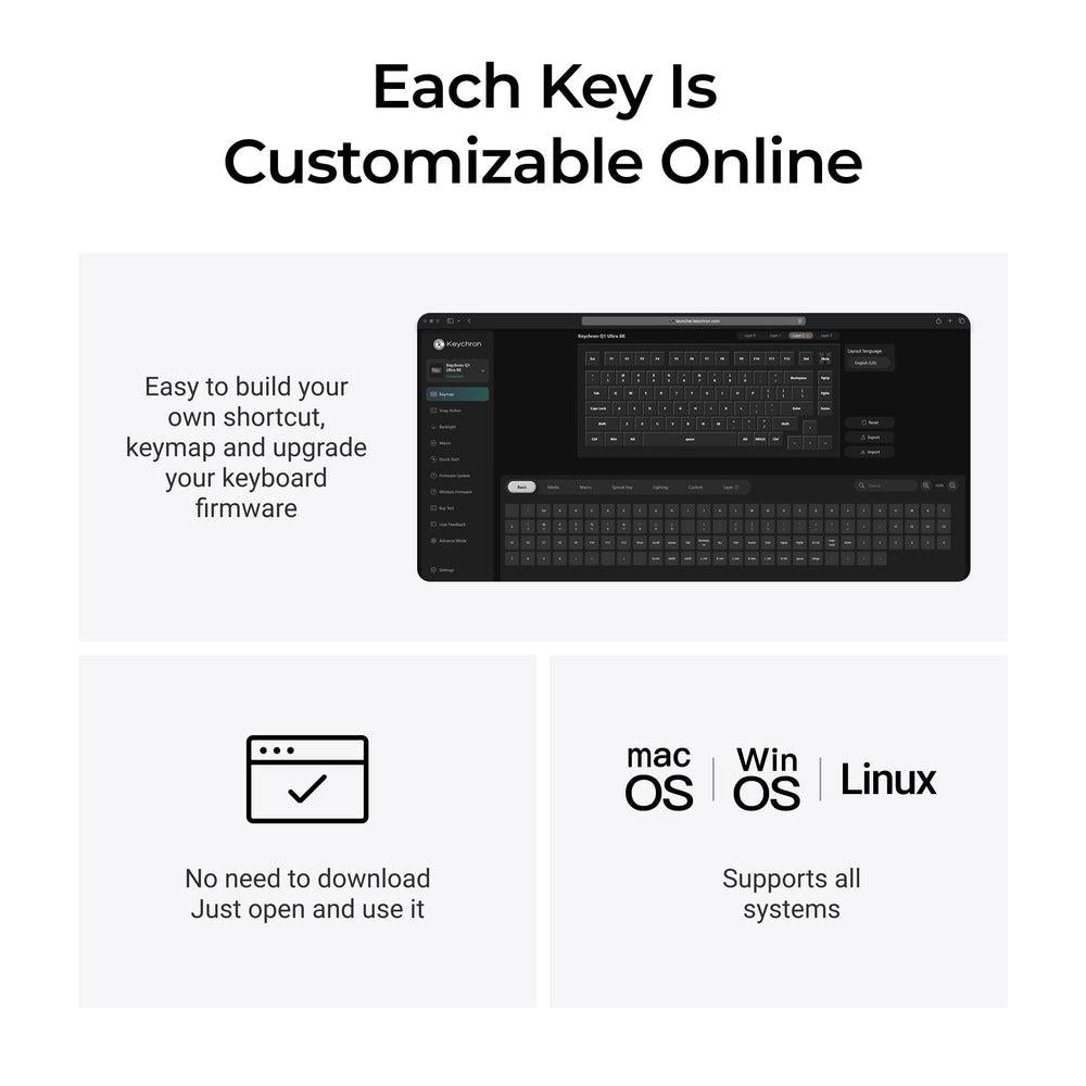 Keychron Keyboard Wireless Q1 Ultra - Black