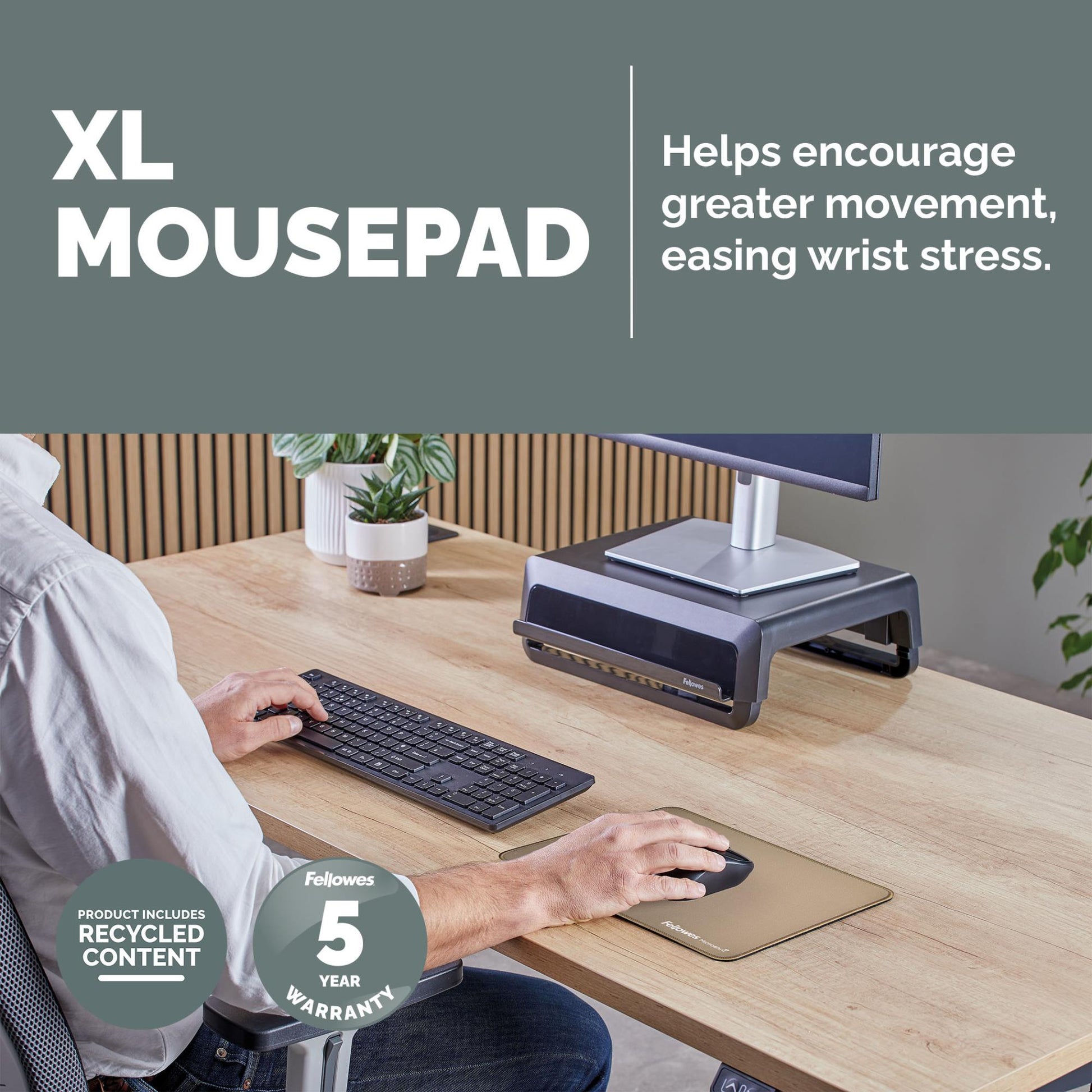 Fellowes Mouse Pad Breyta XL - Sand