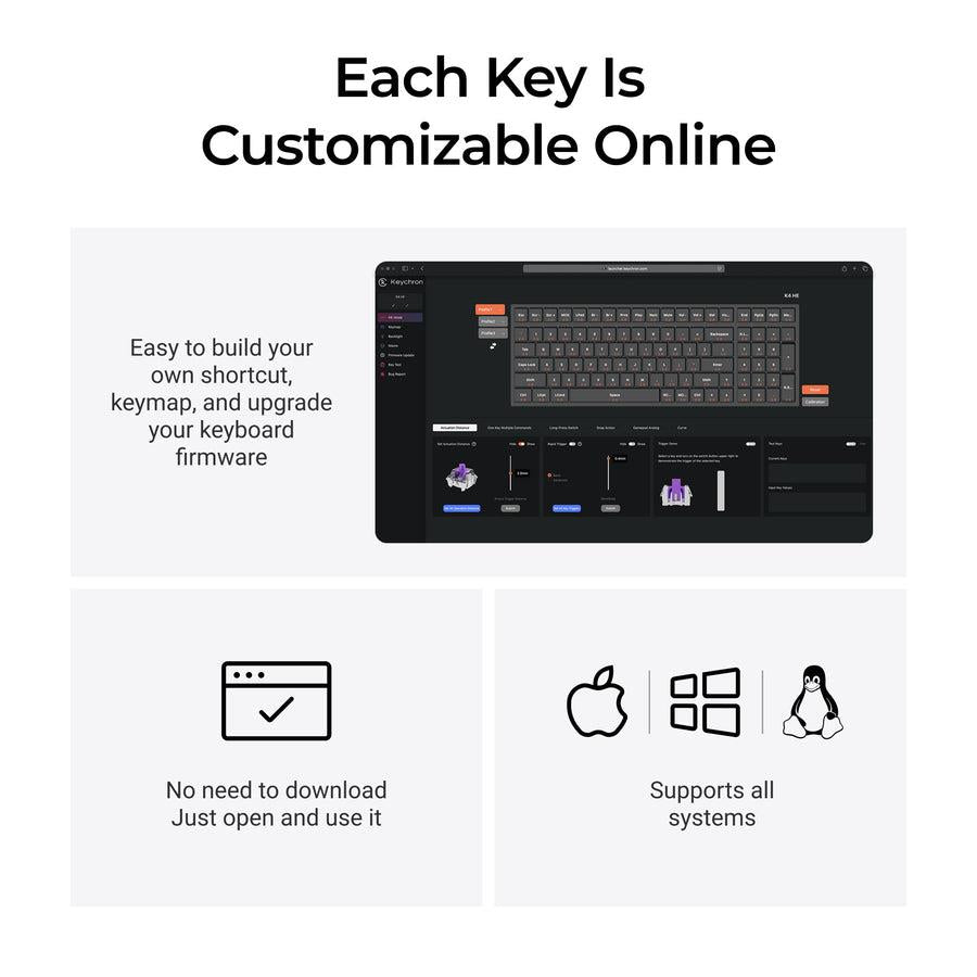 Keychron Keyboard Wireless K4 HE Standard ED - Black