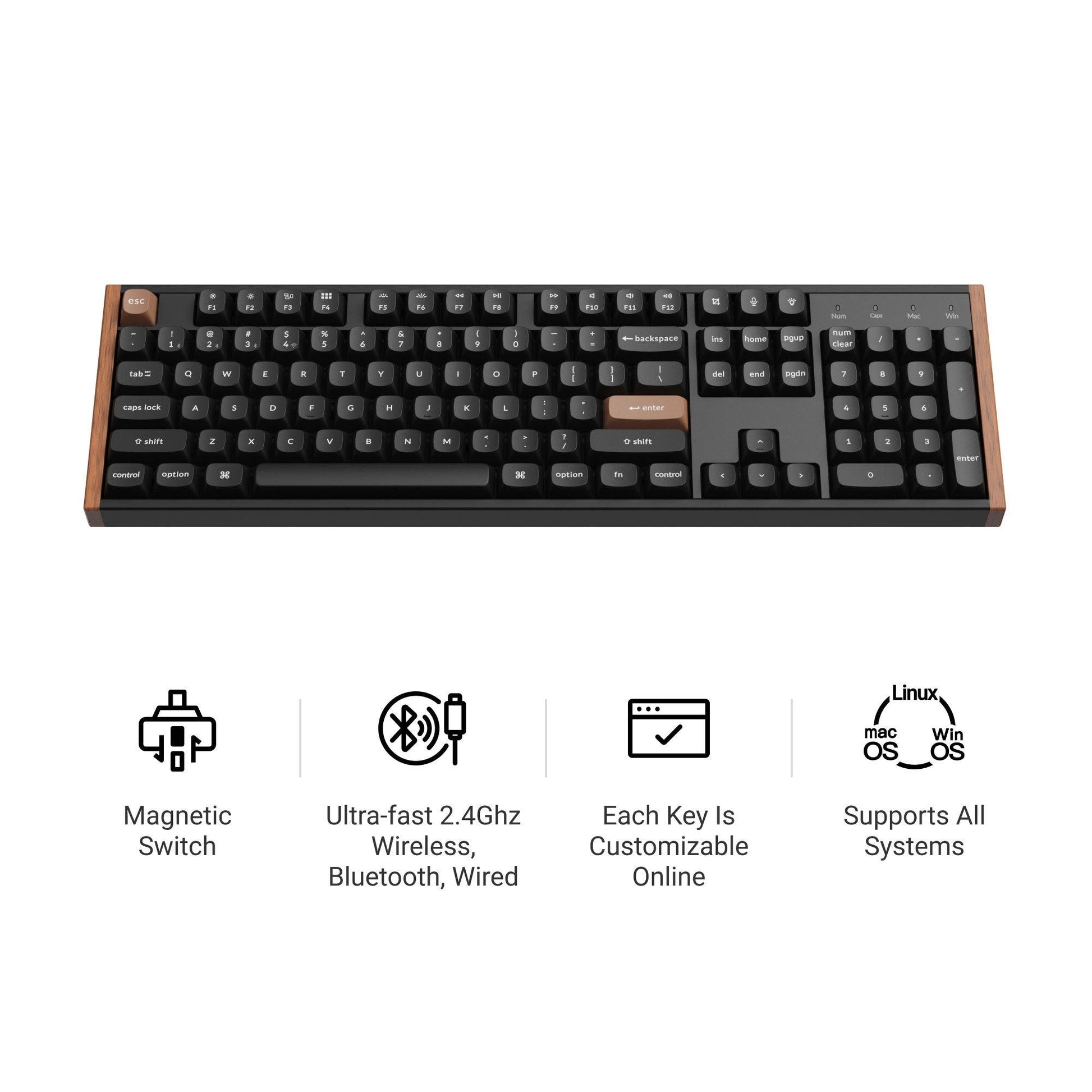 Keychron Keyboard Wireless K10 HE - Black