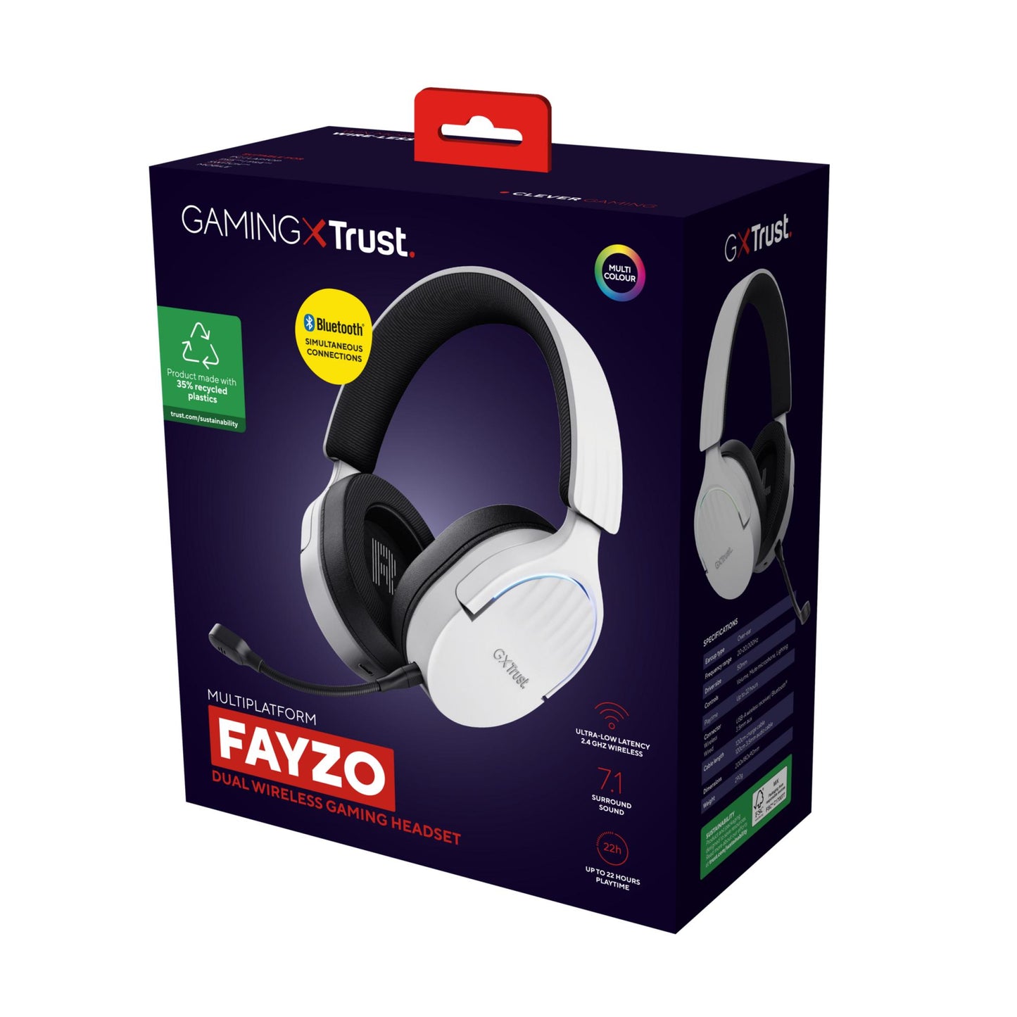 Trust Headset Wireless GXT491W Fayzo - WHT