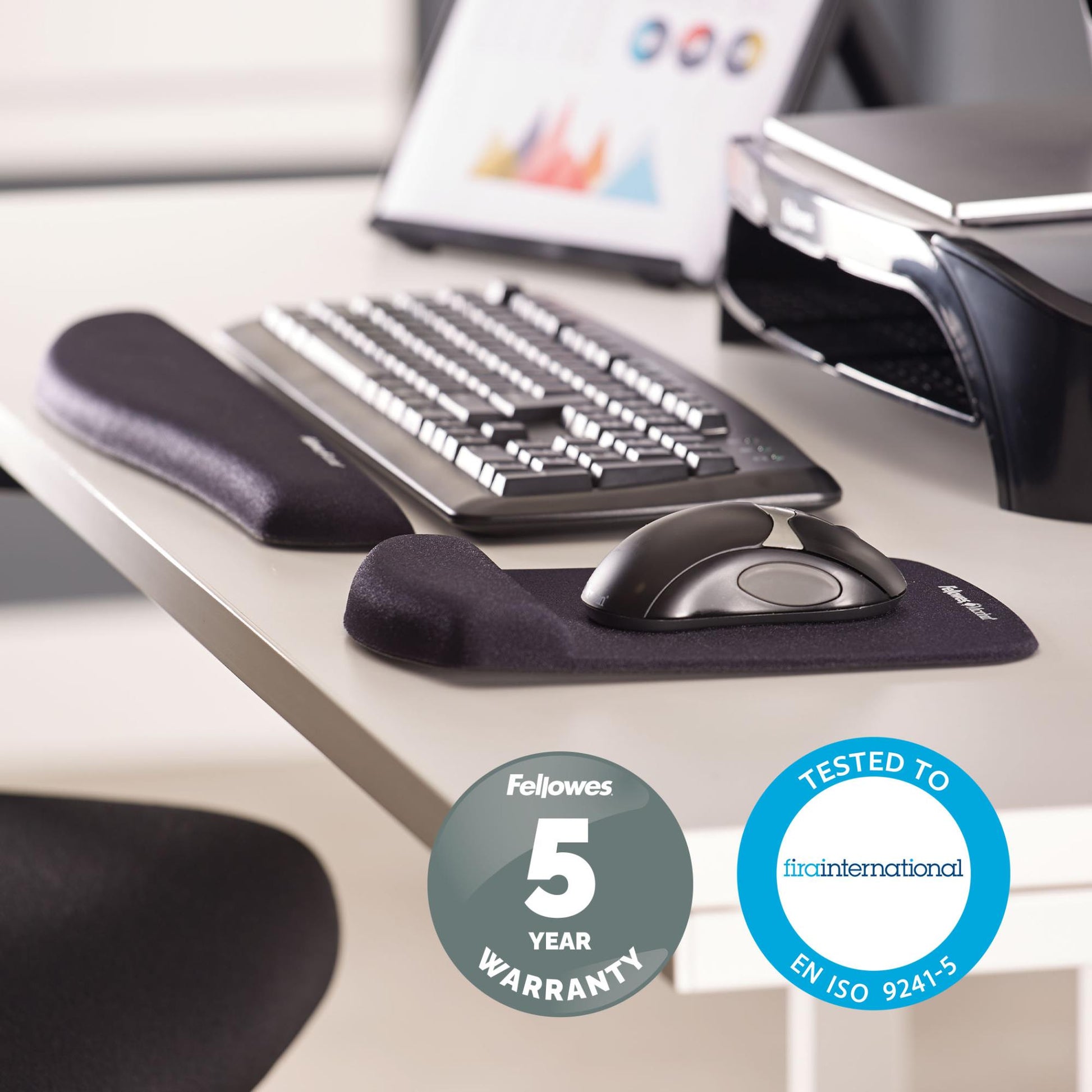 Fellowes Mouse Pad Plushtouch - Black