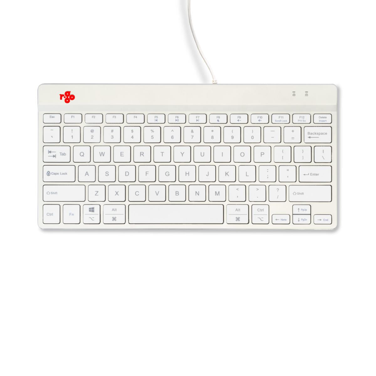 R-GO Tools Keyboard Compact Break English - White
