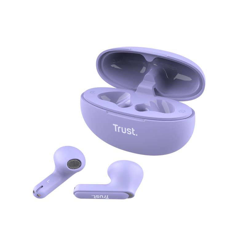 Trust Headset Earphones Yavi Bluetooth ENC - Purple