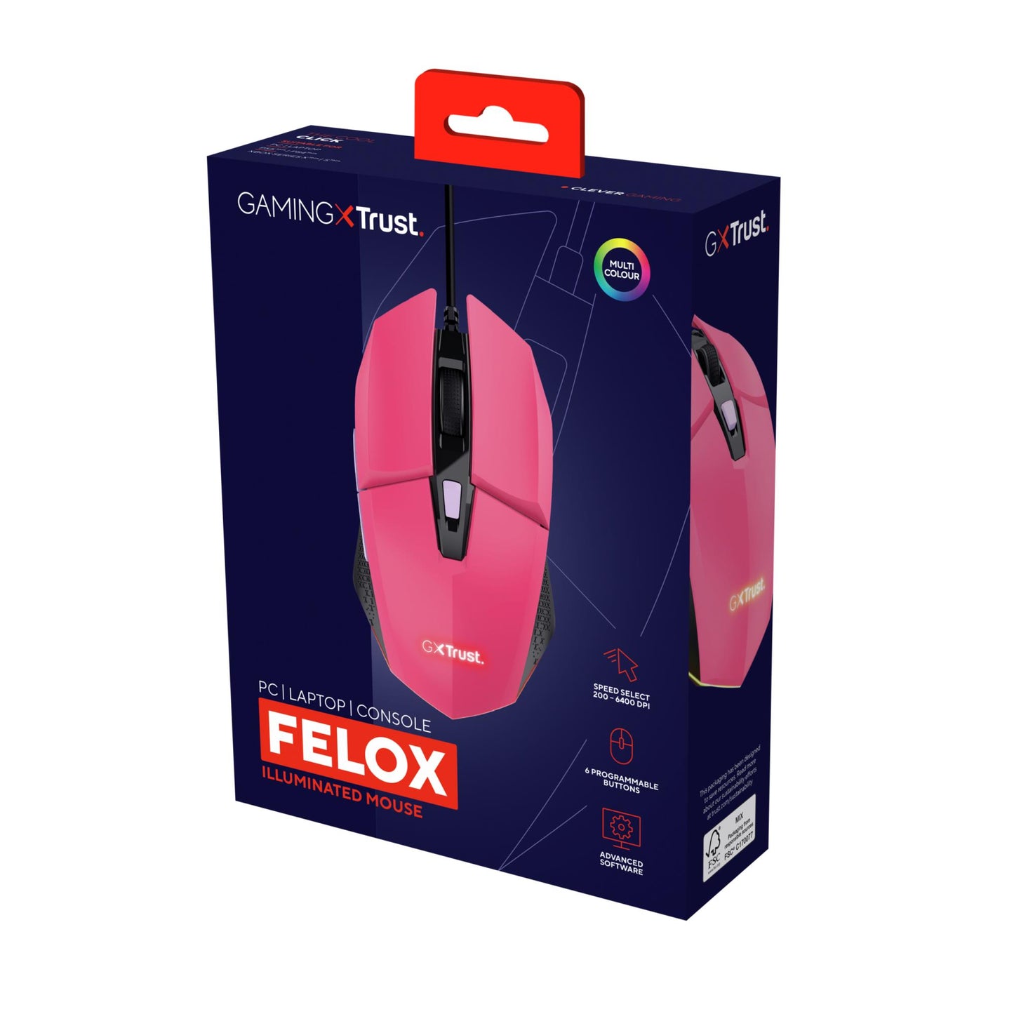 Trust Mouse USB Optical Gaming Pink - GXT109P