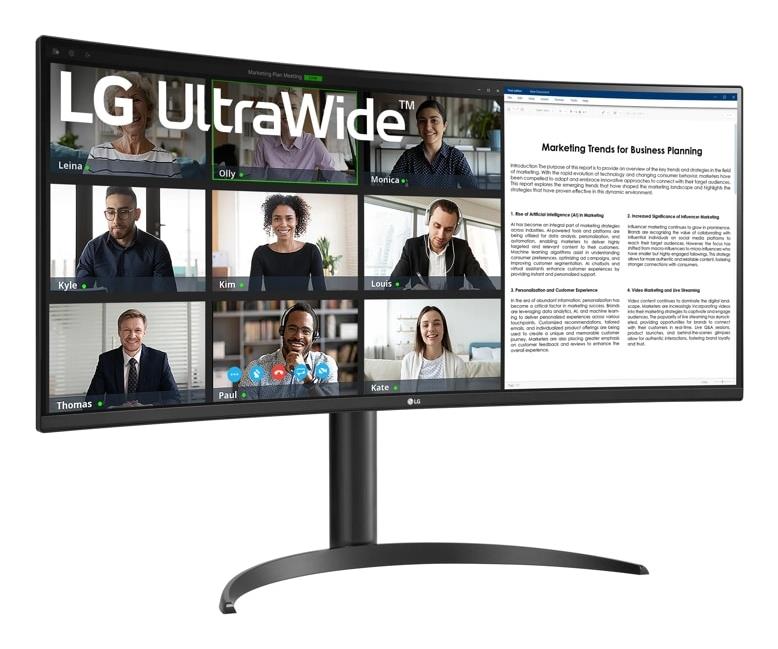 LG LCD Monitor LG 34WR55QK-B 34" Business - Curved
