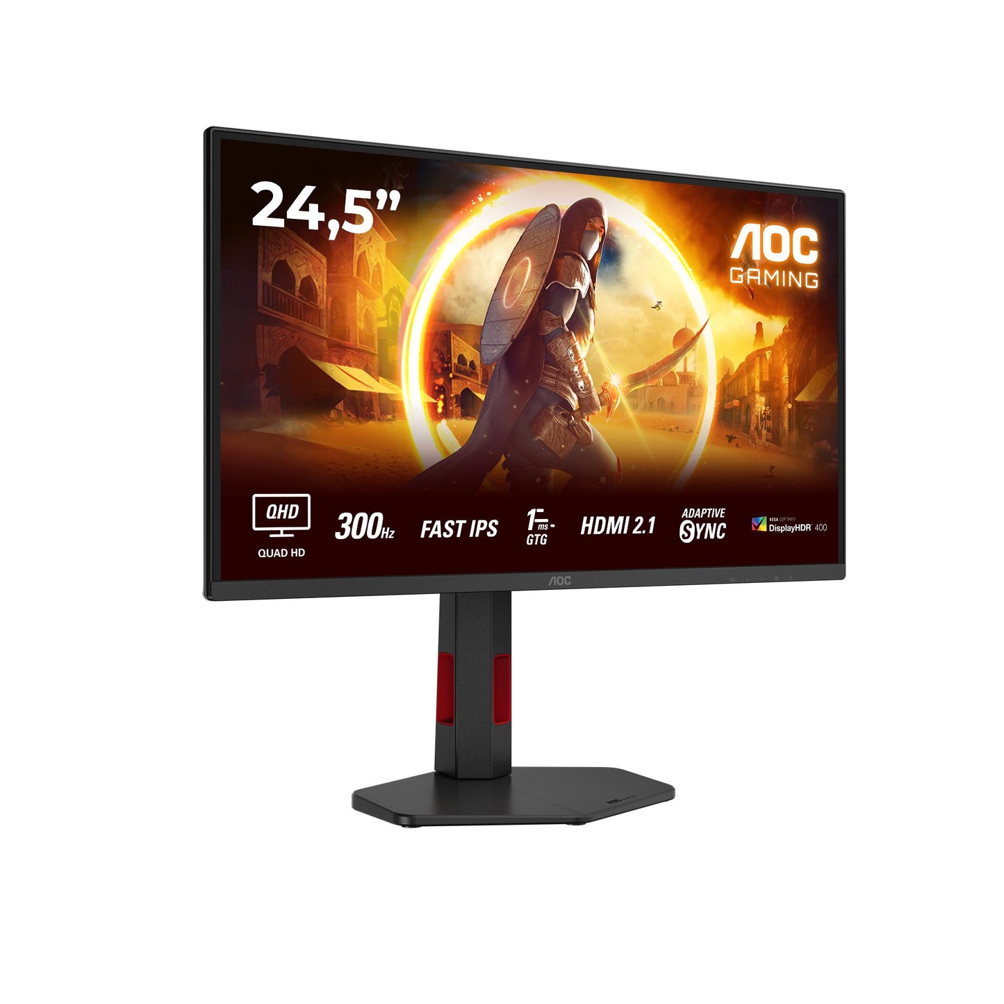 AOC LCD Monitor AOC 24.5 " 2560 X 1440 Pixels Quad HD Native Aspect Ratio 16:9 LED Flat