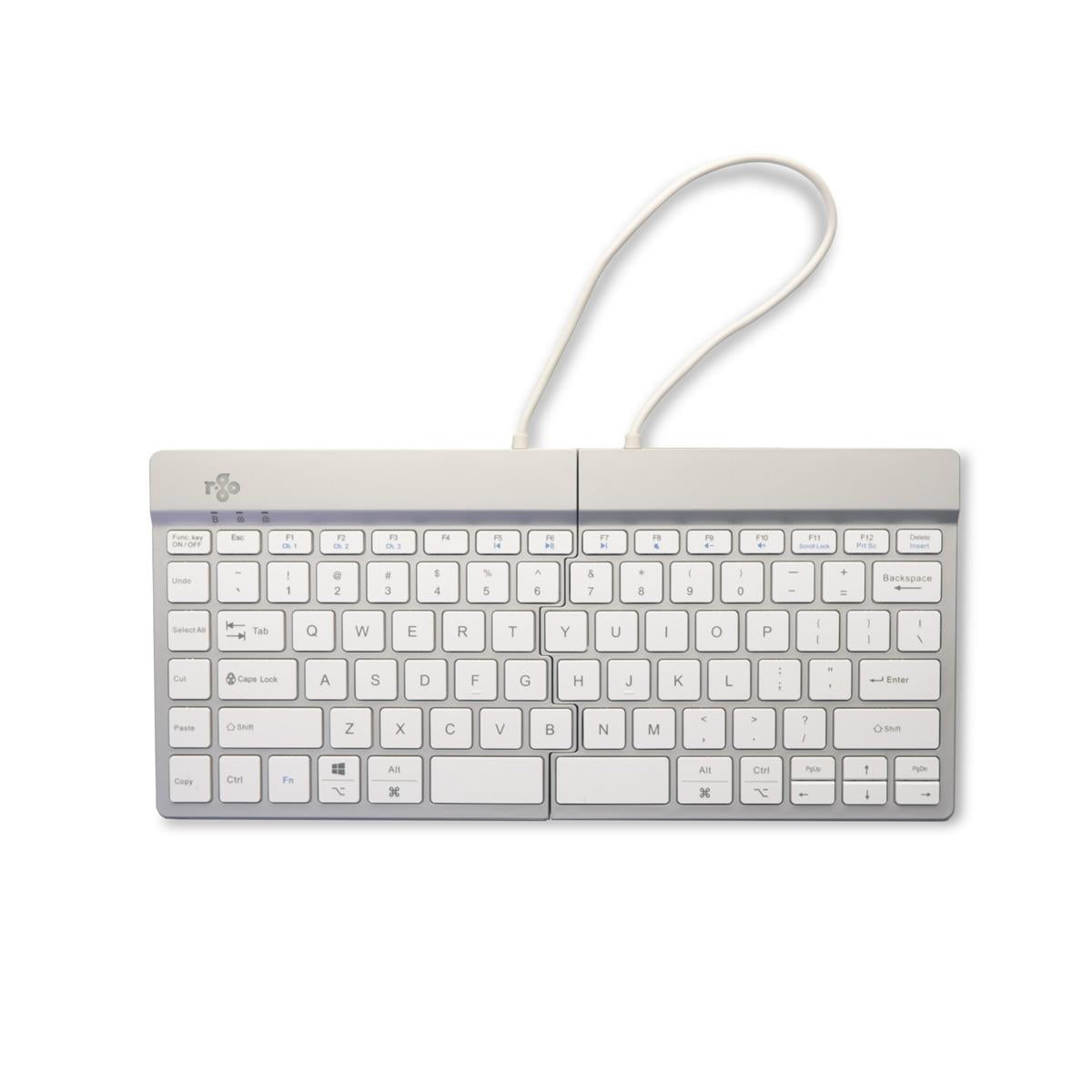 R-GO Tools Keyboard Wireless Compact Break - White
