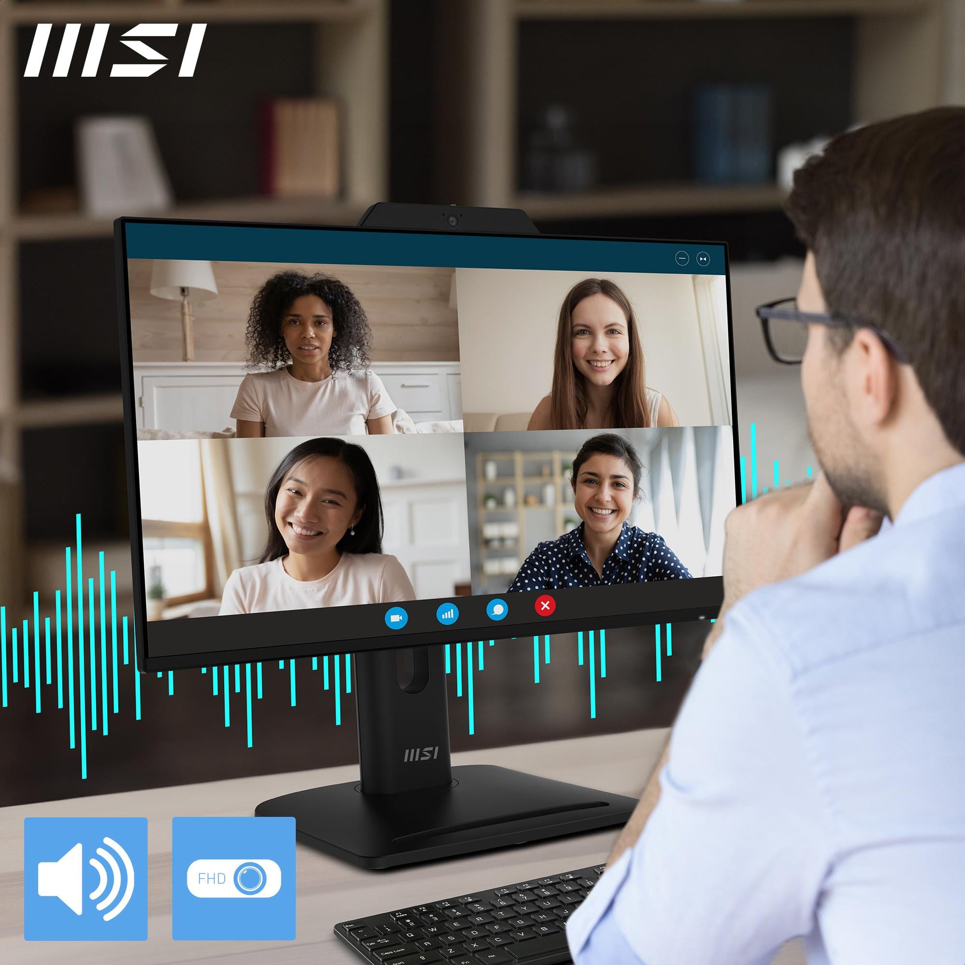 MSI LCD Monitor MSI Pro MP242PMG 23.8" Business Panel IPS 1920X1080 16:9 120 Hz 1 Ms Speakers