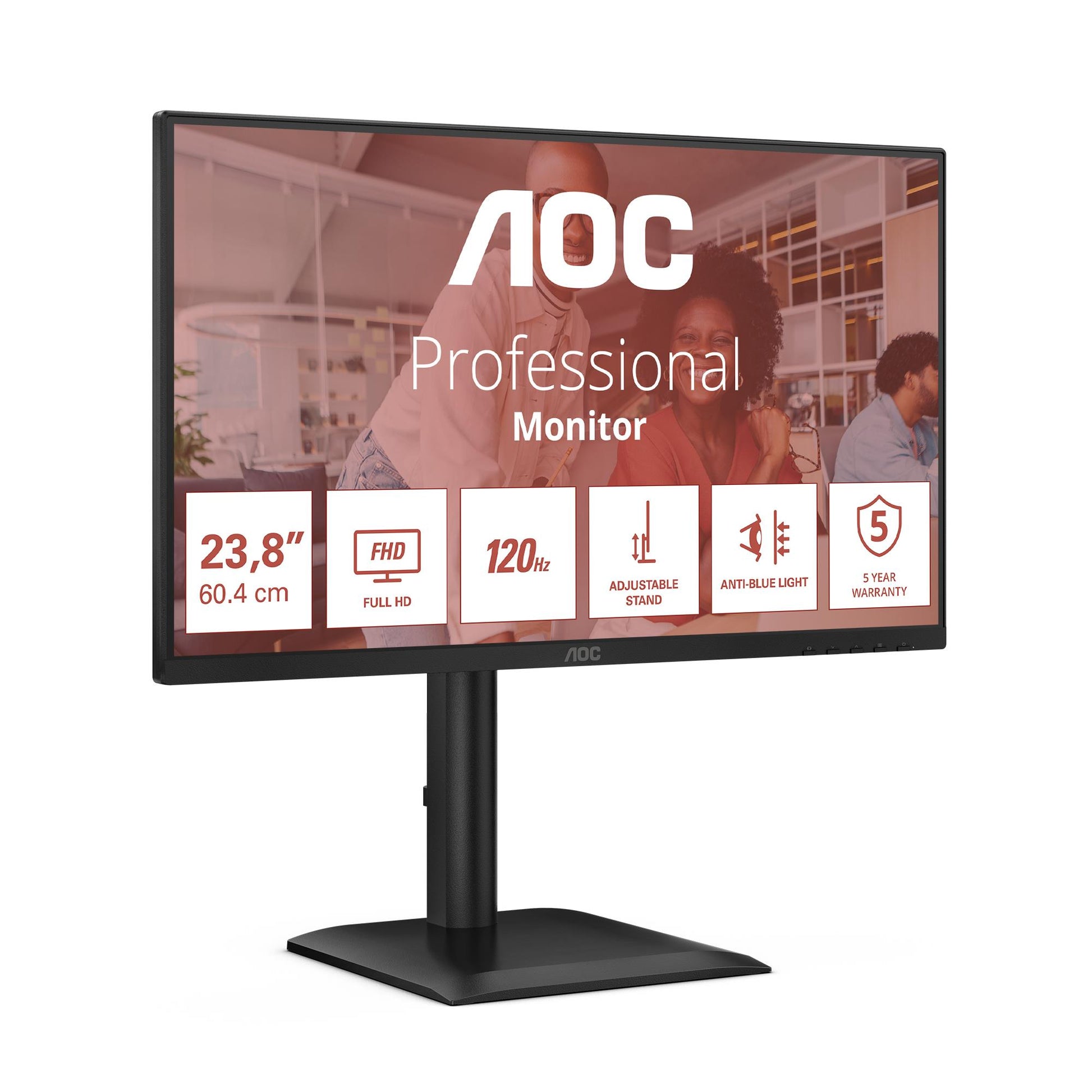 AOC LCD Monitor AOC 60.5 Cm (23.8") 1920 X 1080 Pixels Full HD Native Aspect Ratio 16:9 LED Flat
