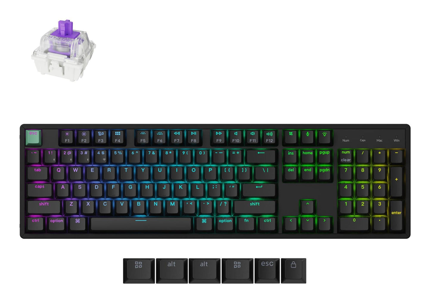 Keychron Keyboard Wireless K10 HE - Black