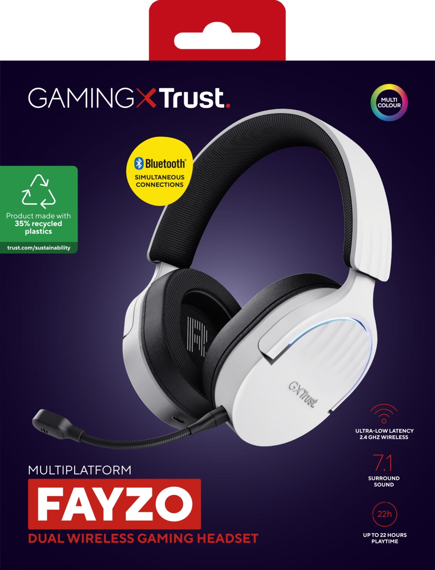 Trust Headset Wireless GXT491W Fayzo - WHT