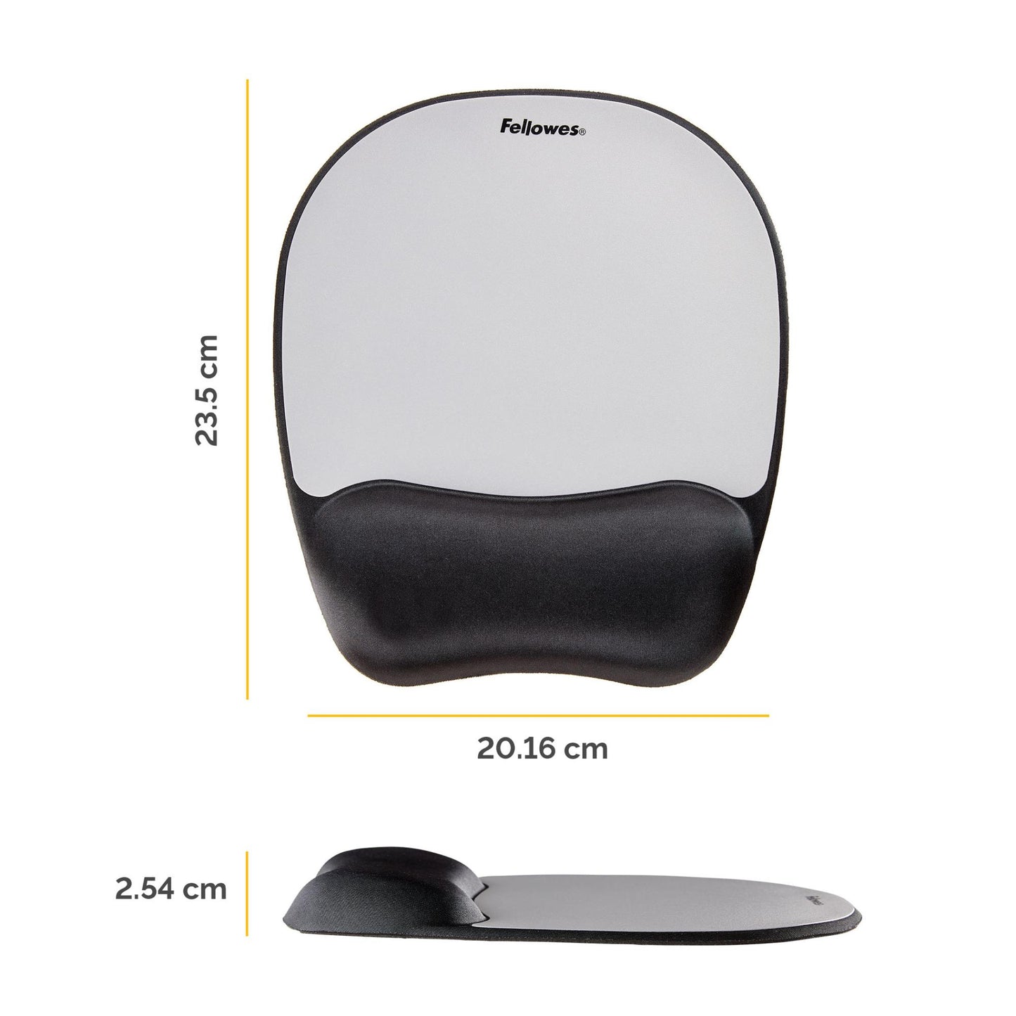 Fellowes Mouse Pad Memory Foam - Silver