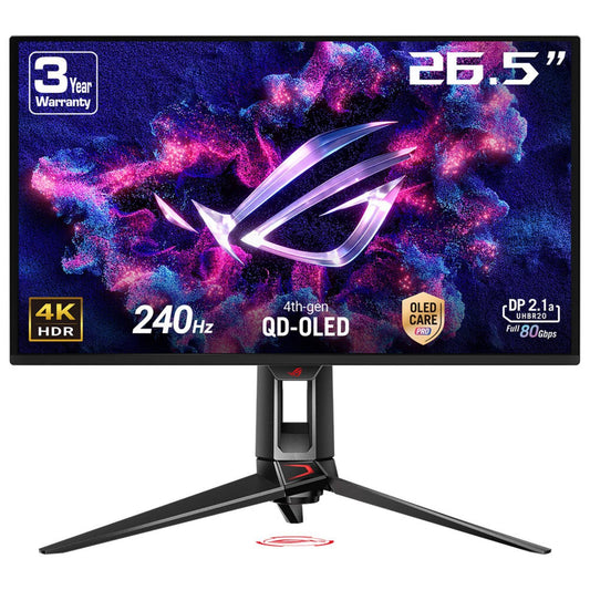Asus Monitor Asus 26.5 " 3840 X 2160 Pixels 4K Ultra HD Native Aspect Ratio 16:9 QD-OLED Flat