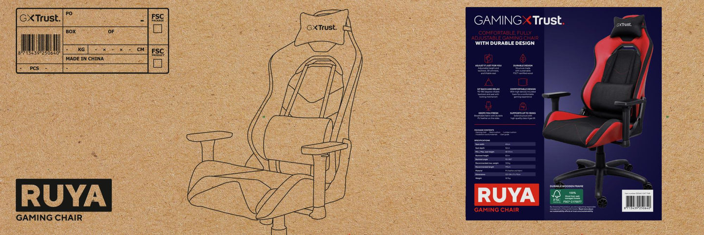 Trust Gaming Chair GXT 714R Ruya - RED