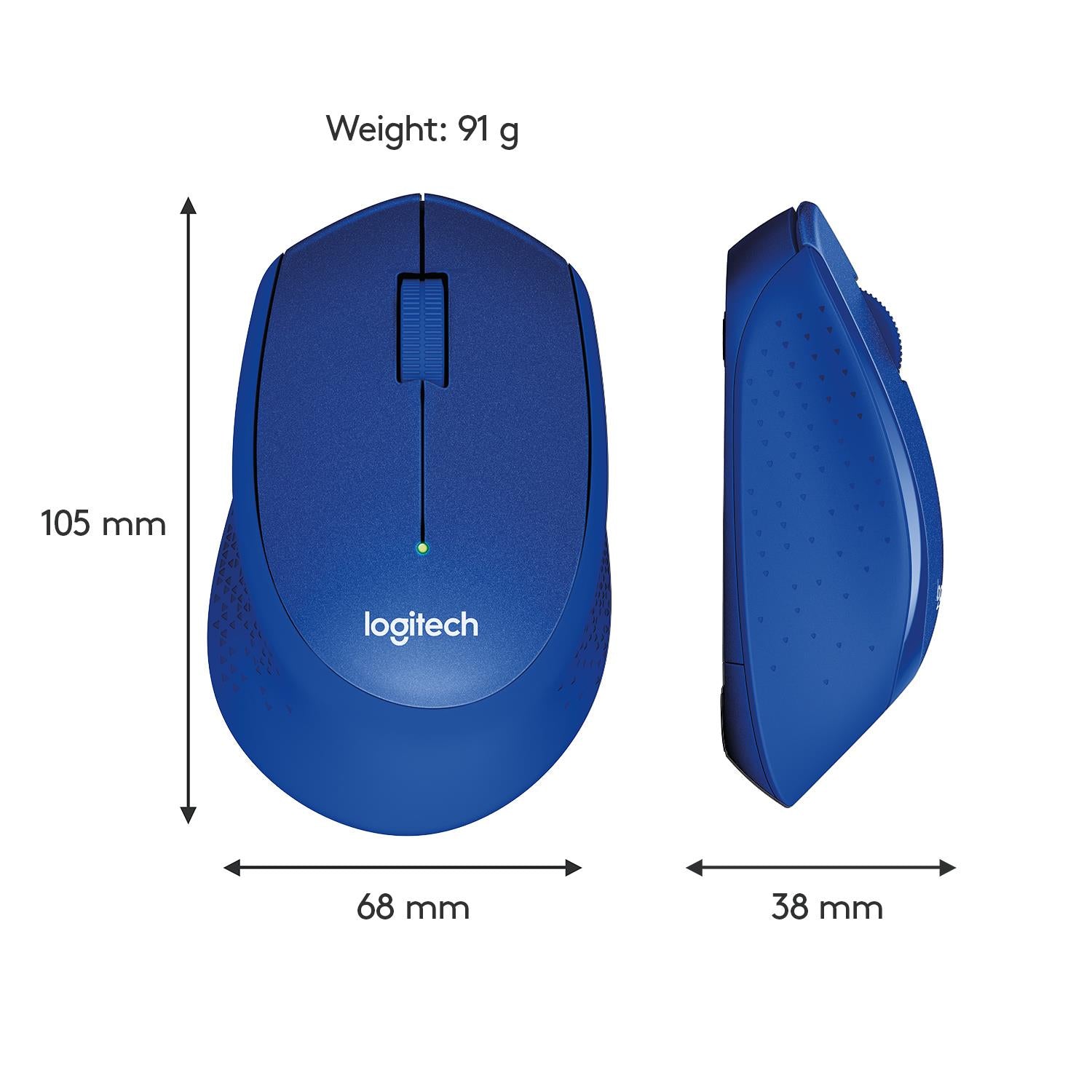 Logitech Mouse USB Optical Wireless M330 - Silent BL