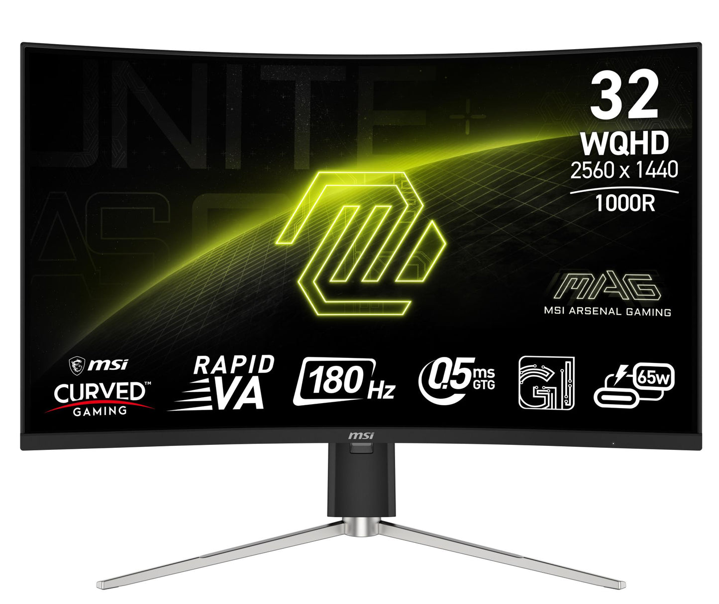 MSI LCD Monitor MSI MAG 325CQRF QD E2 31.5" Gaming / Curved Panel VA 2560X1440 16:9 180 Hz 0.5 Ms Colour Black