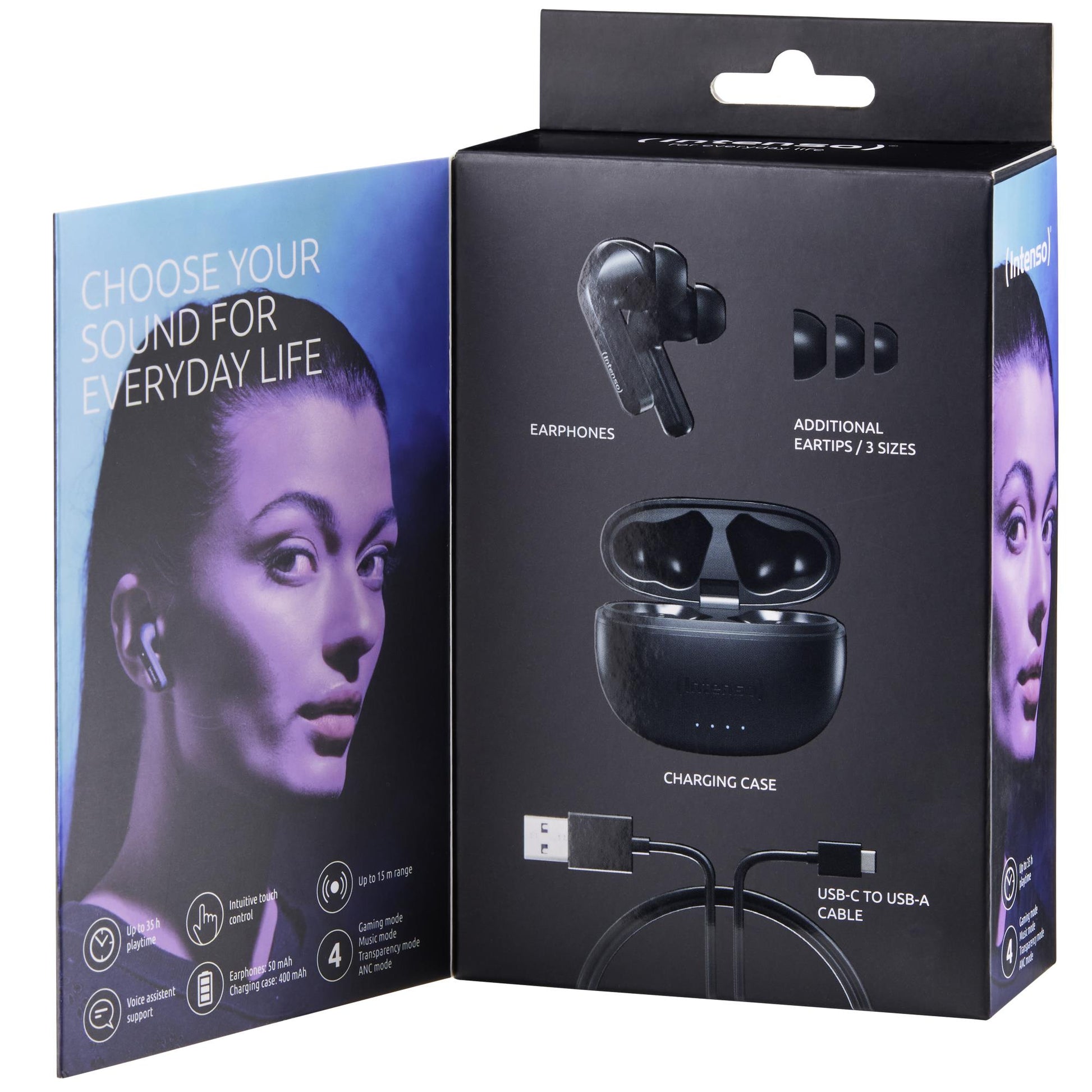 Intenso Headset Buds T300A - Black
