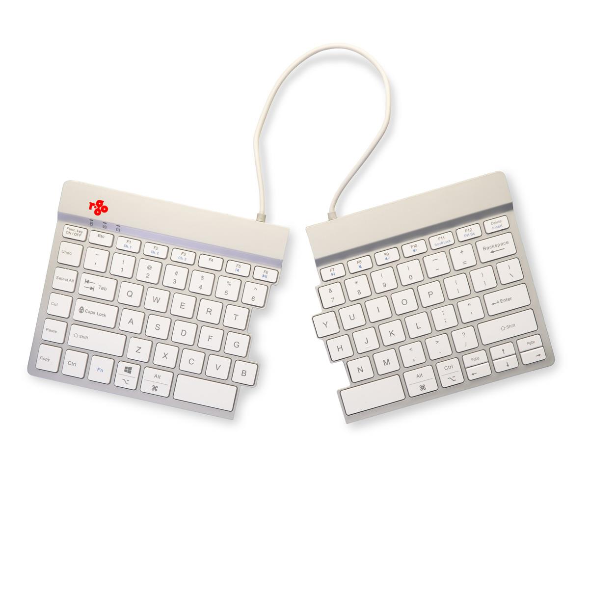 R-GO Tools Keyboard Wireless Compact Break - White