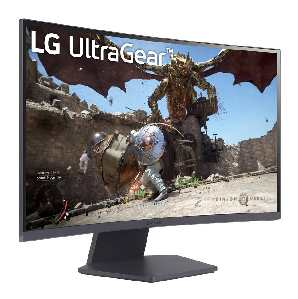 LG LCD Monitor LG 27GS60QC-B 27" Gaming / Curved Panel VA 2560X1440 16:9 180 Hz Matte 1 Ms Tilt Colour Black