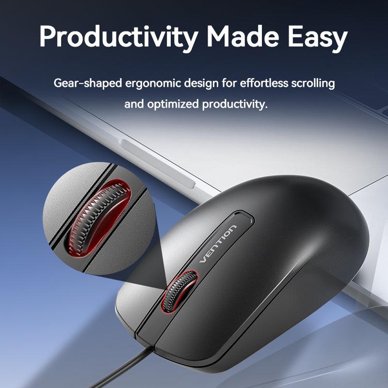 Vention Mouse USB Optical Black - Ktabg