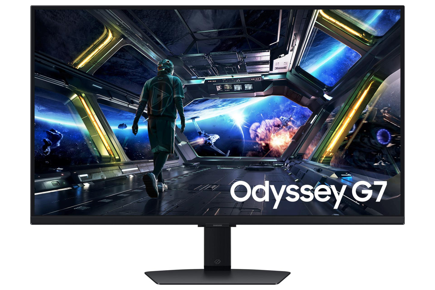 Samsung LCD Monitor Samsung Odyssey G7 32" Gaming Panel IPS 3840X2160 16:9 144Hz 1 Ms Speakers Swivel Pivot Height Adjustable Tilt Colour Black