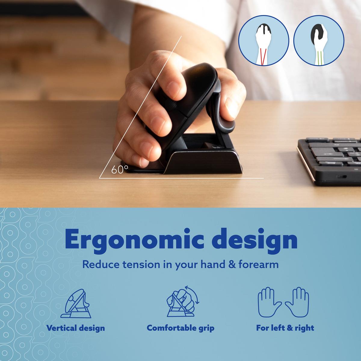 R-GO Tools Mouse USB Optical Wireless Twister - Black
