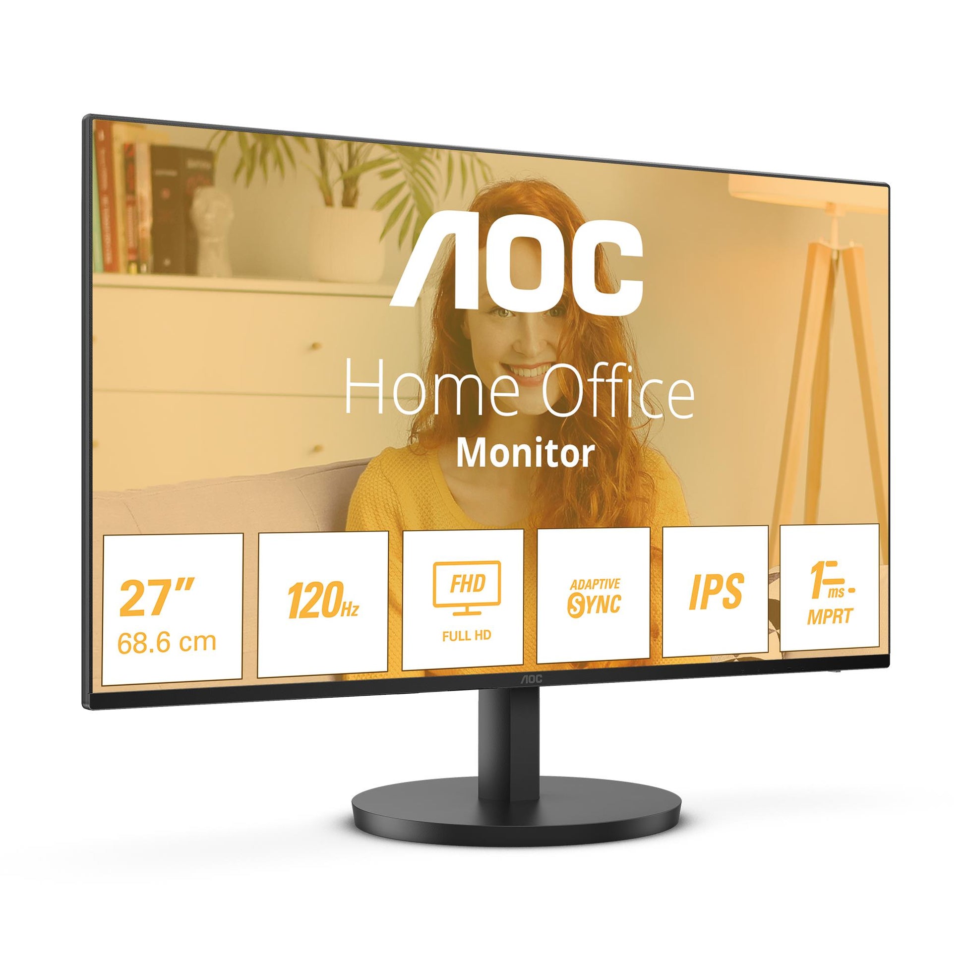 AOC LCD Monitor AOC 27B3HA2 27" Business Panel IPS 1920X1080 16:9 100 Hz Matte 4 Ms Speakers Tilt